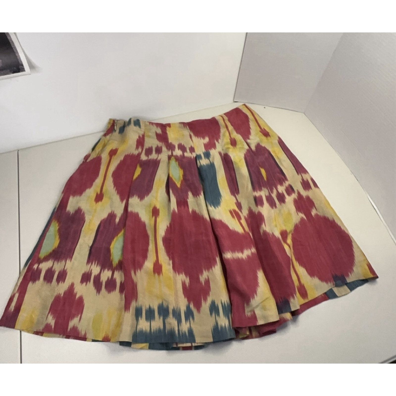 Ralph Lauren RalphLaurenWomensSkirt Watercolor MaroonPocketSkirt Size 14 Size 36" / US 14 / IT 50 - 2 Thumbnail