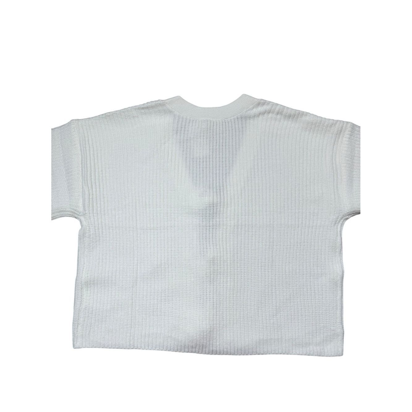 Aeropostale NWT New Aéropostale Ribbed Reversible Tie White Cardigan Si Size L / US 10 / IT 46 - 6 Thumbnail