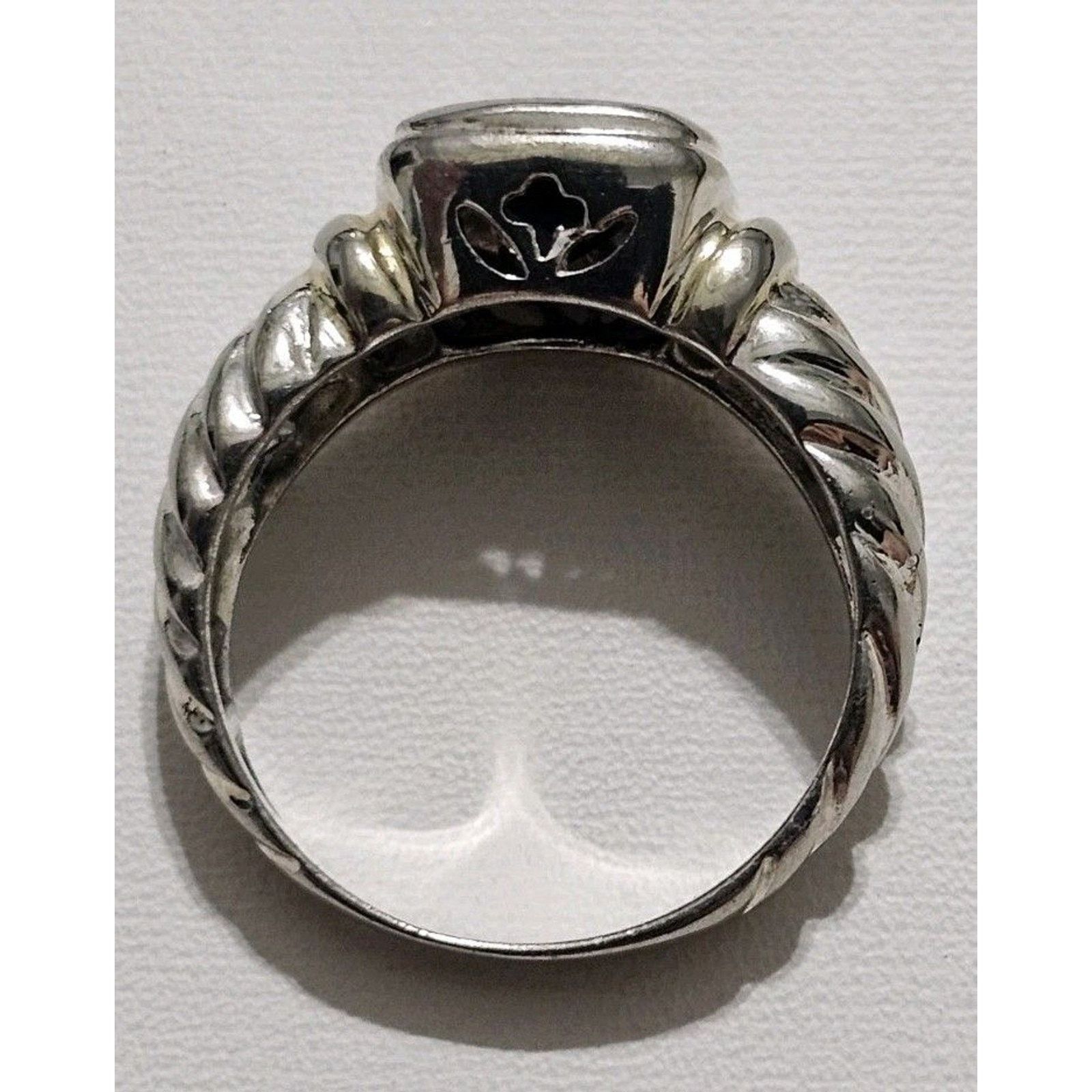 Other Black Stone Sterling Silver 925 Ring Size 8 Size ONE SIZE - 6 Thumbnail