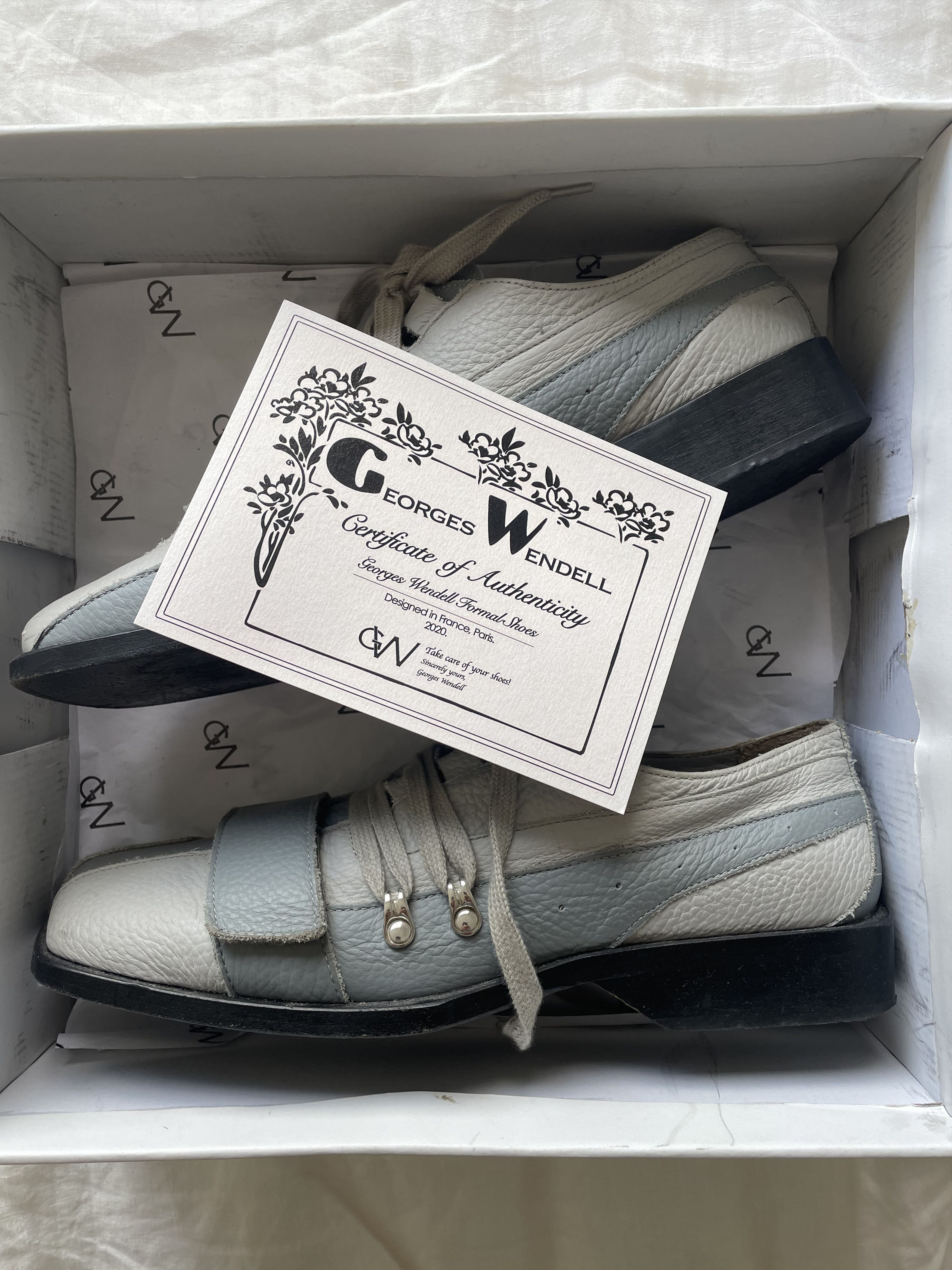 Other Georges Wendell SHOES 01 MV2 Grey/Blue Leather Strap Size US 10 / EU 43 - 3 Thumbnail