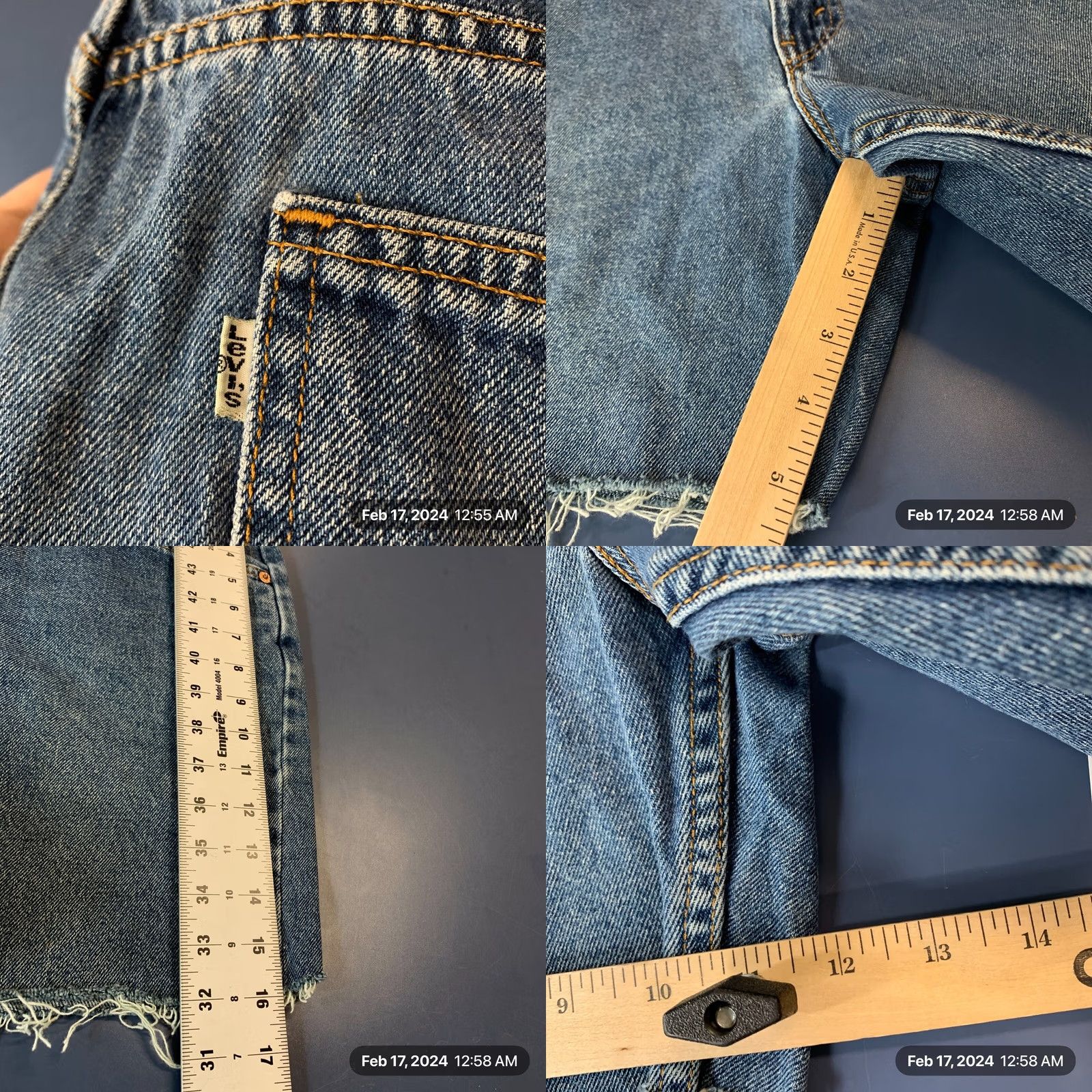 Levi's VINTAGE Levi's 90s Denim Shorts Mens 32x5 Light Wash Made USA Size US 32 / EU 48 - 9 Thumbnail