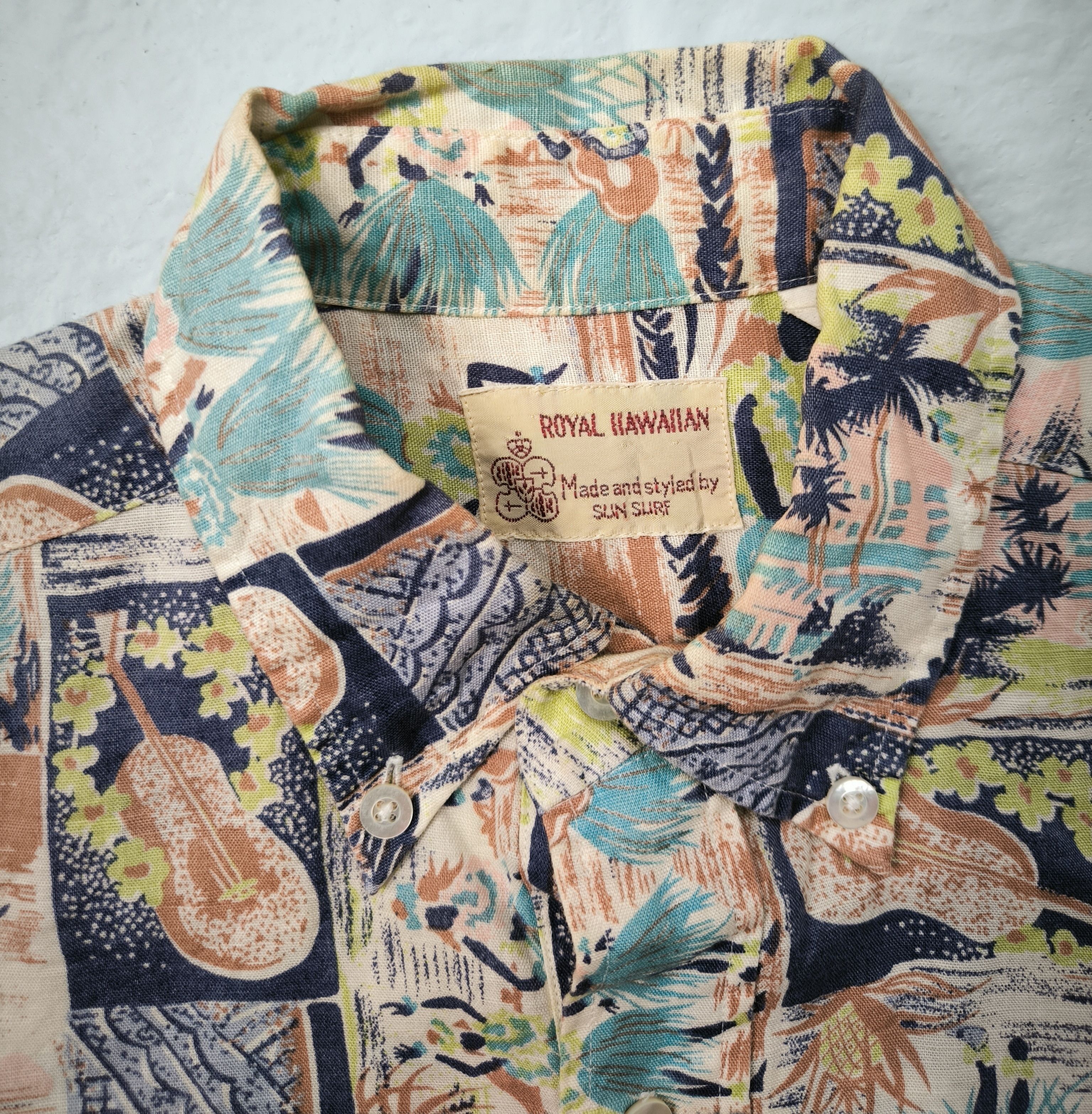 Sun Surf × Toyo Enterprises SUN SURF linen pullover hawaiian shirt Size US L / EU 52-54 / 3 - 2 Thumbnail