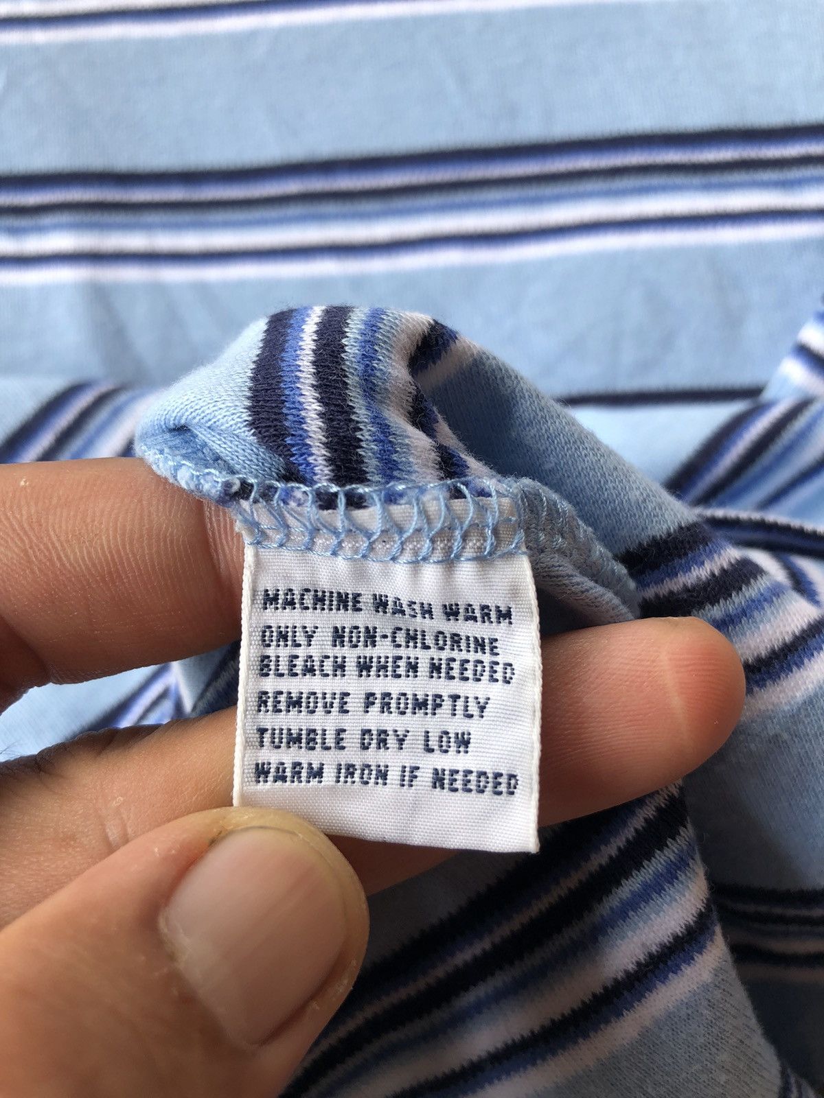 Polo Ralph Lauren Vintage Polo Ralph Lauren Stripe Blue Harizontal Collar Tee Size US S / EU 44-46 / 1 - 11 Thumbnail