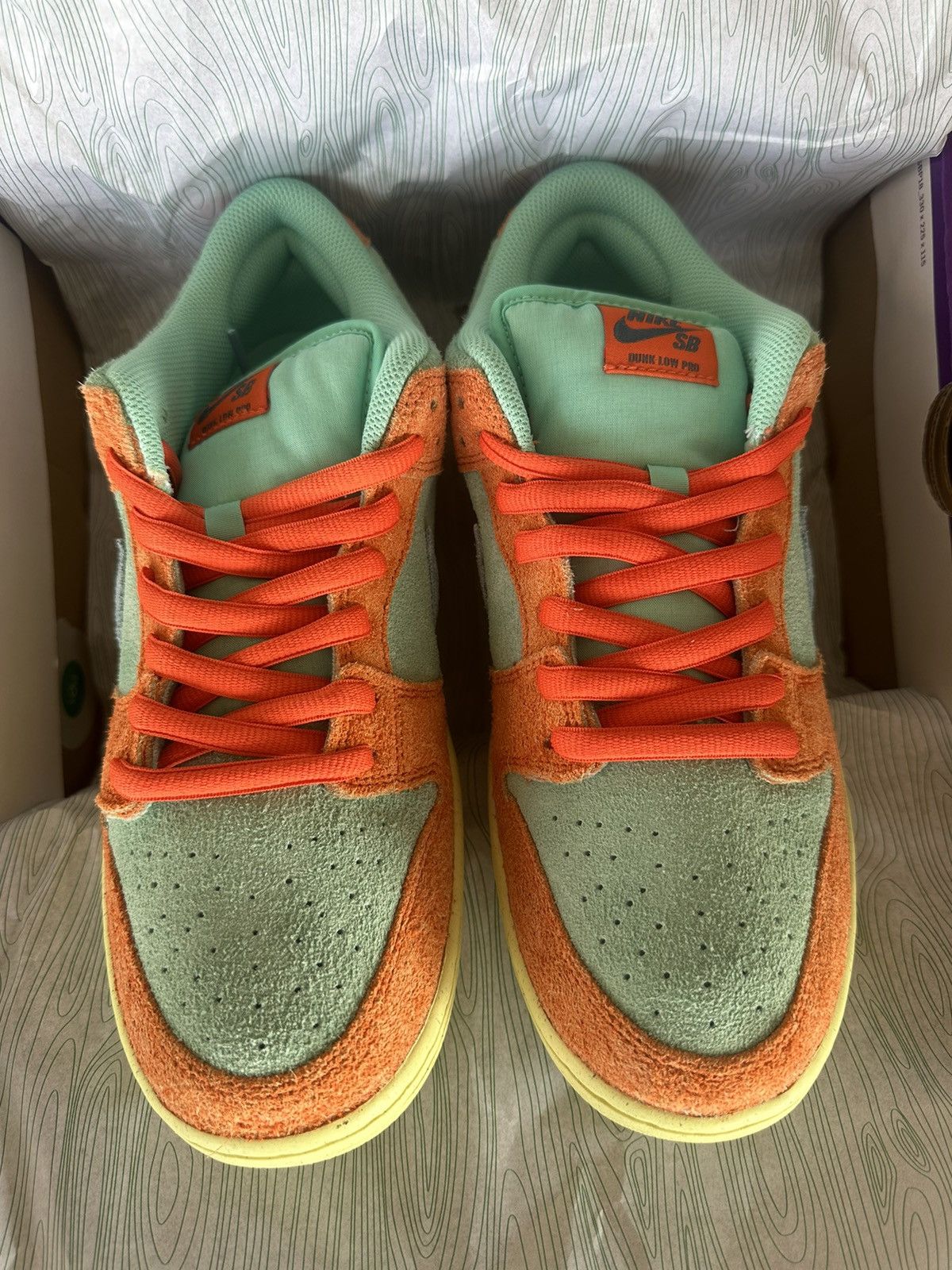 Nike Nike Dunk Low SB Orange Emerald Rise | Grailed