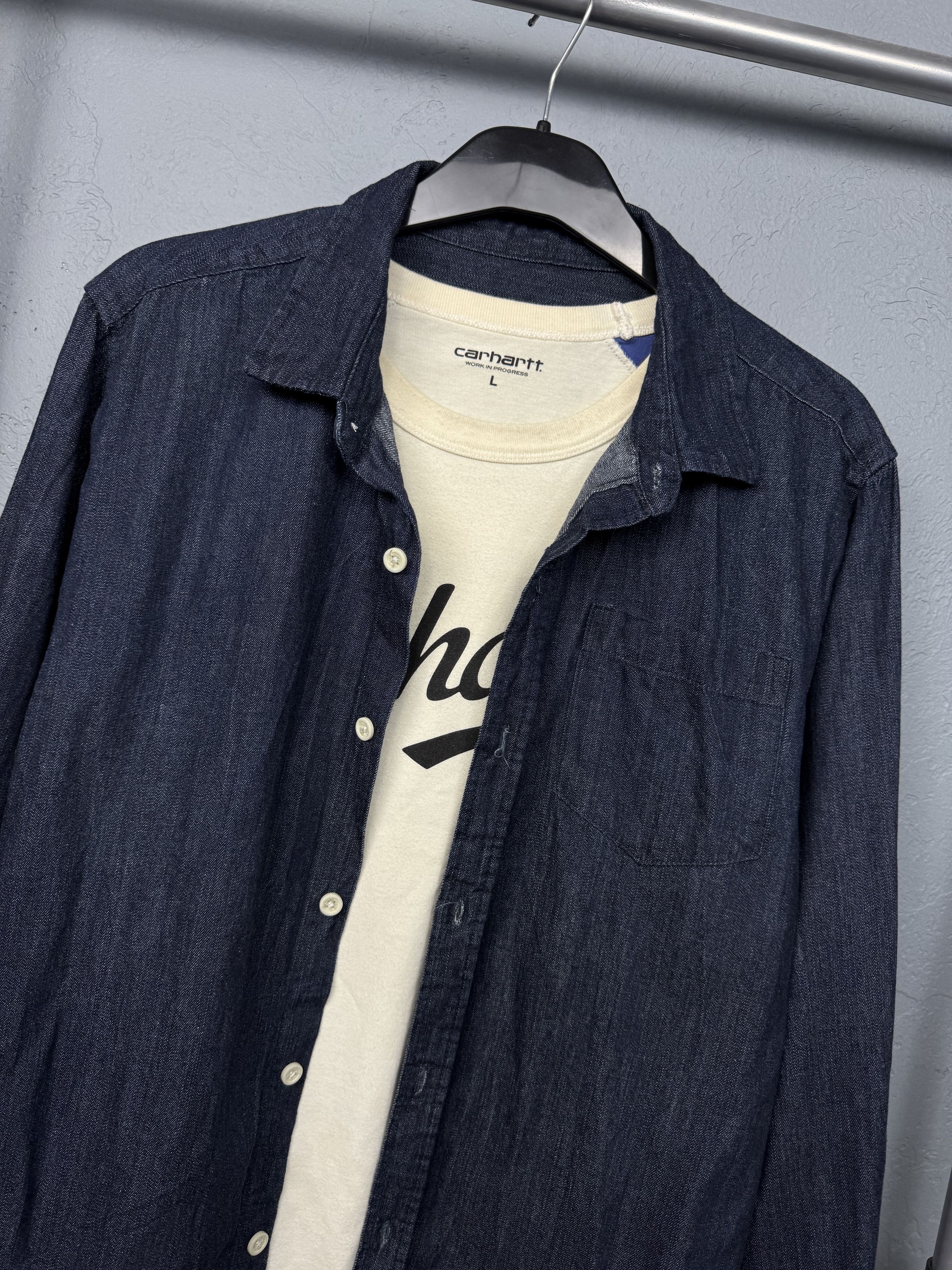Folk Folk Mens Denim Shirt Size US L / EU 52-54 / 3 - 2 Thumbnail
