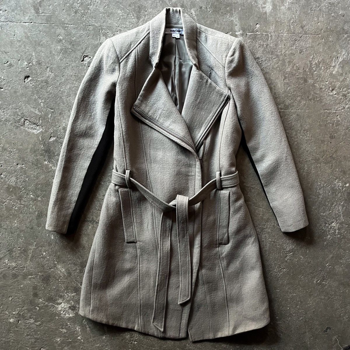 Helmut Lang Helmut lang wool biker coat jacket Size S / US 4 / IT 40 - 1 Thumbnail