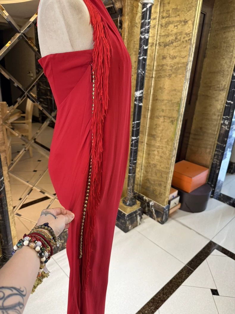 Versace Versace Fringed dress slit long skirt Size M / US 6-8 / IT 42-44 - 5 Thumbnail