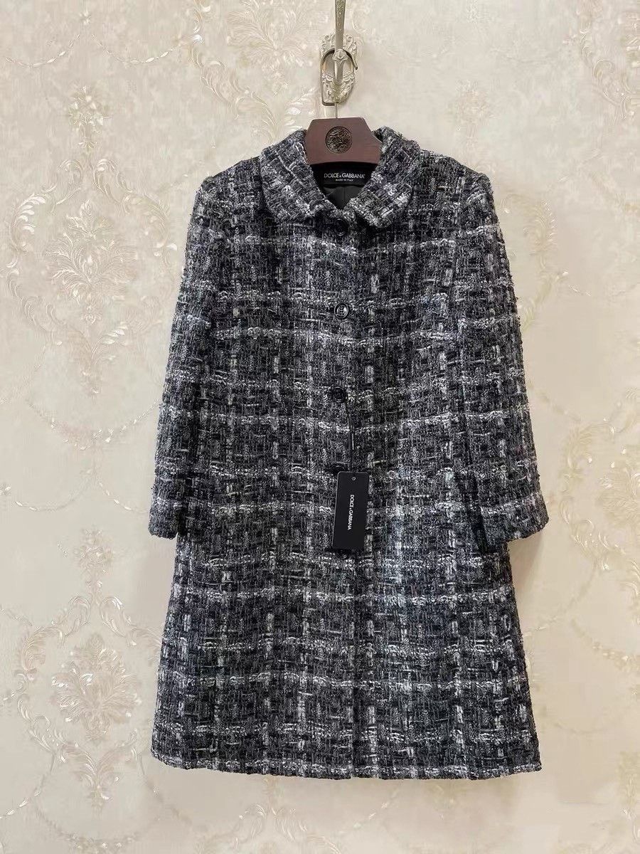 Dolce & Gabbana DG New Tweed Wool Coat Size M / US 6-8 / IT 42-44 - 1 Thumbnail