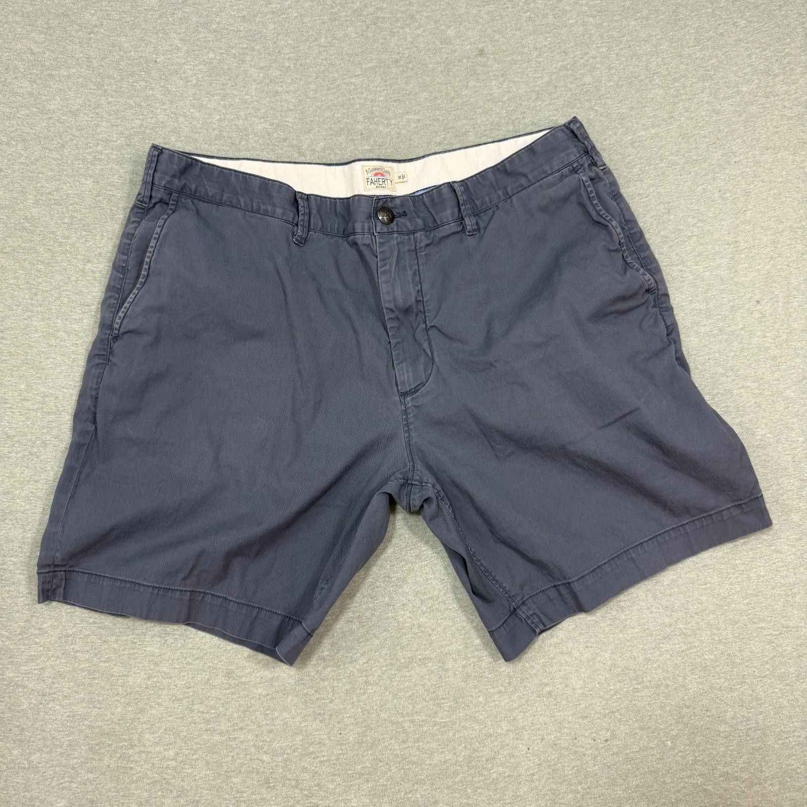 Faherty Island Life Shorts Men's 36 Vintage Blue Casual