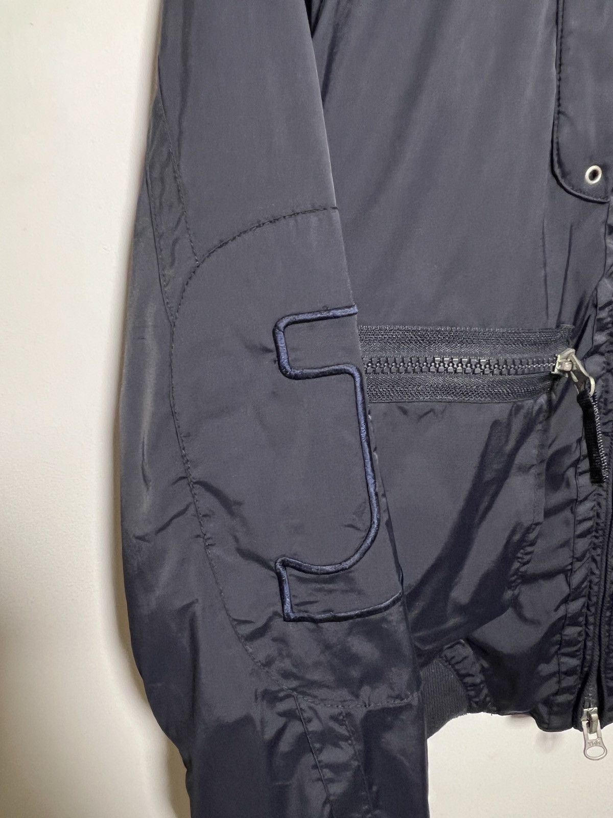 armani y2k multi pocket tech bomber jacket