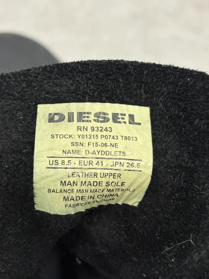 Diesel Diesel Black Multilaced Combat Leather Boots Size US 8 / EU 41 - 10 Thumbnail