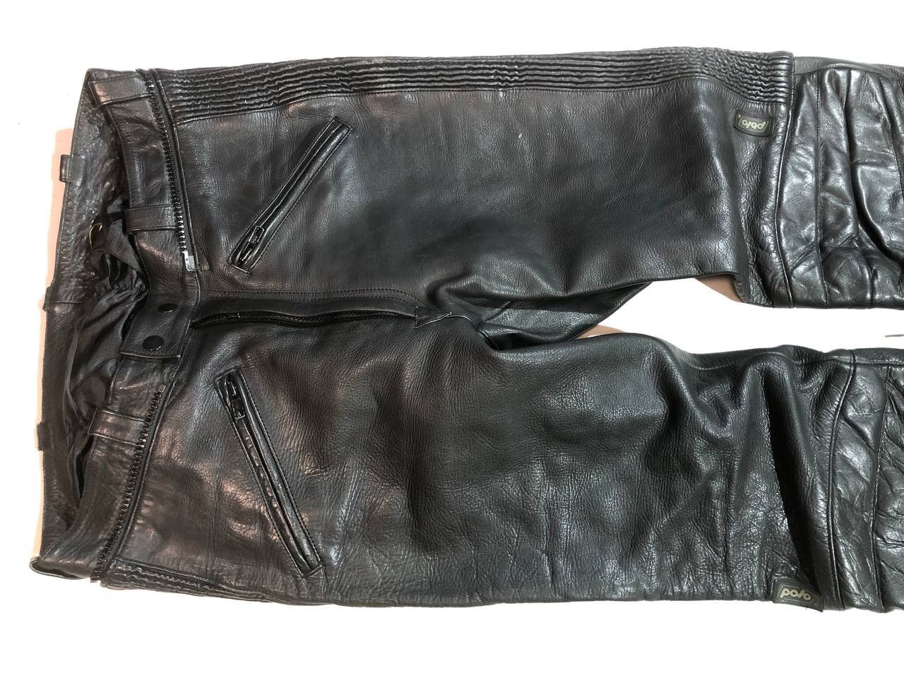 Genuine Leather Polo Racing Moto Leather Pants Black Size US 32 / EU 48 - 3 Thumbnail