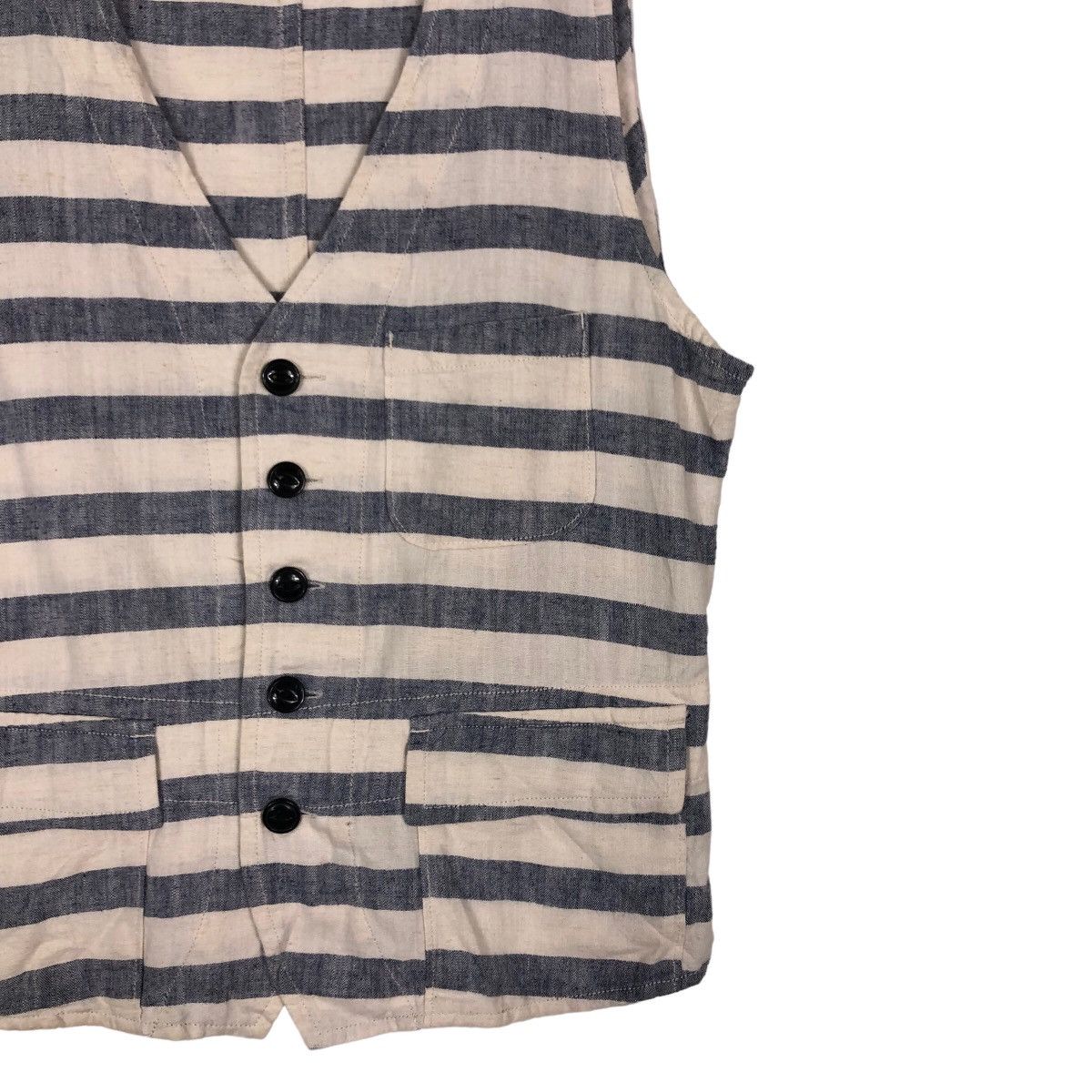 Issey Miyake 🔥Striped Design Tank Top Sleeveless Hoodie Jacket Ships Size US M / EU 48-50 / 2 - 4 Thumbnail