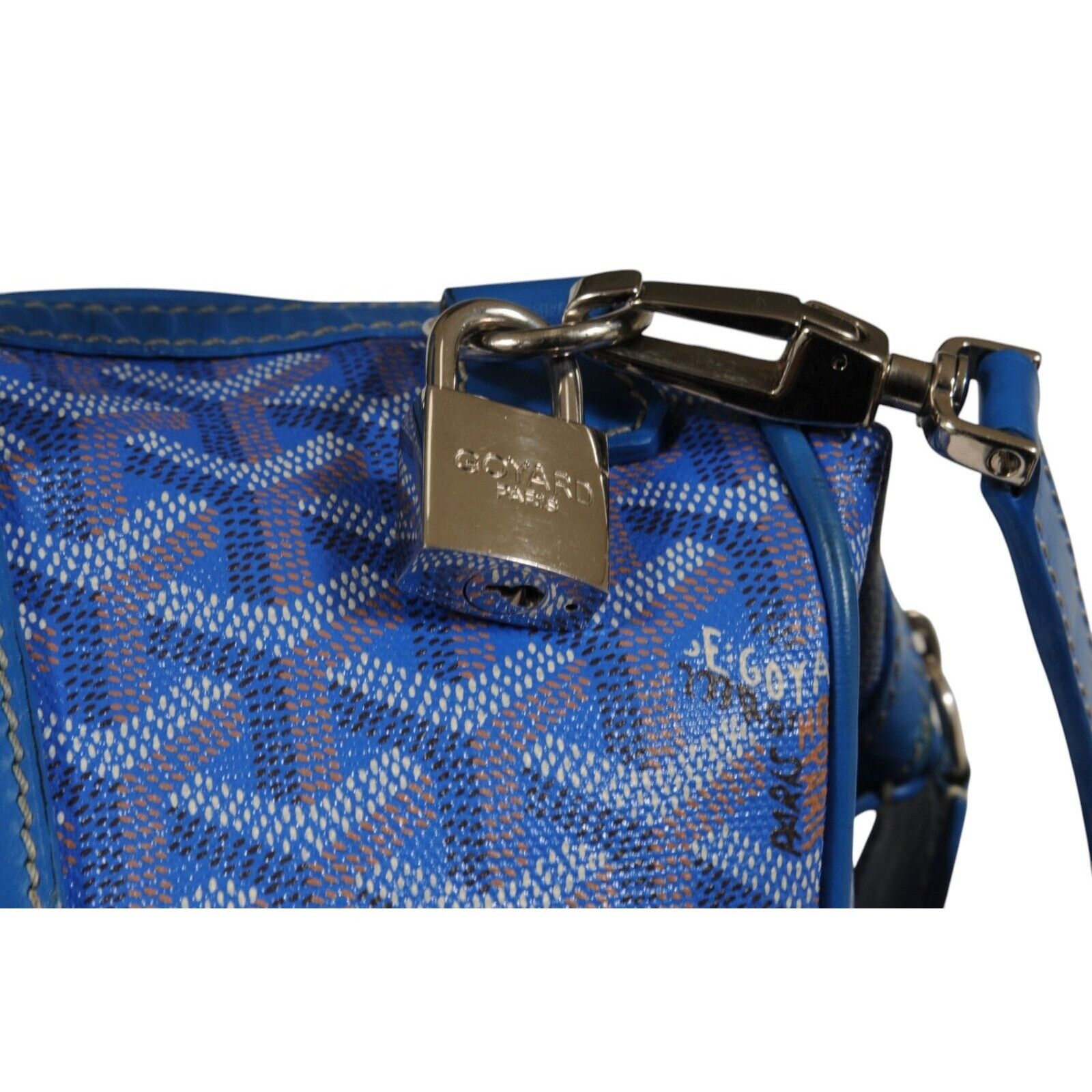 Goyard Victoria GM Blue Crossbody Travel Tote Duffle - 02486 Size ONE SIZE - 13 Thumbnail
