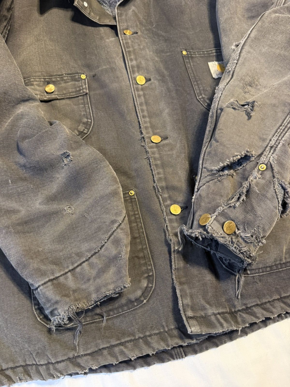 Carhartt Vintage 90s Carhartt C01 Faded Distressed Brown Chore Coat Size US XL / EU 56 / 4 - 3 Thumbnail