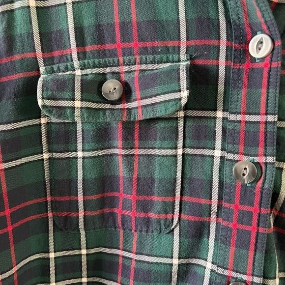 L.L. Bean Womens Plaid Flannel Hooded Button-Up Shirt Jacket W/ Pocket Size M / US 6-8 / IT 42-44 - 4 Thumbnail
