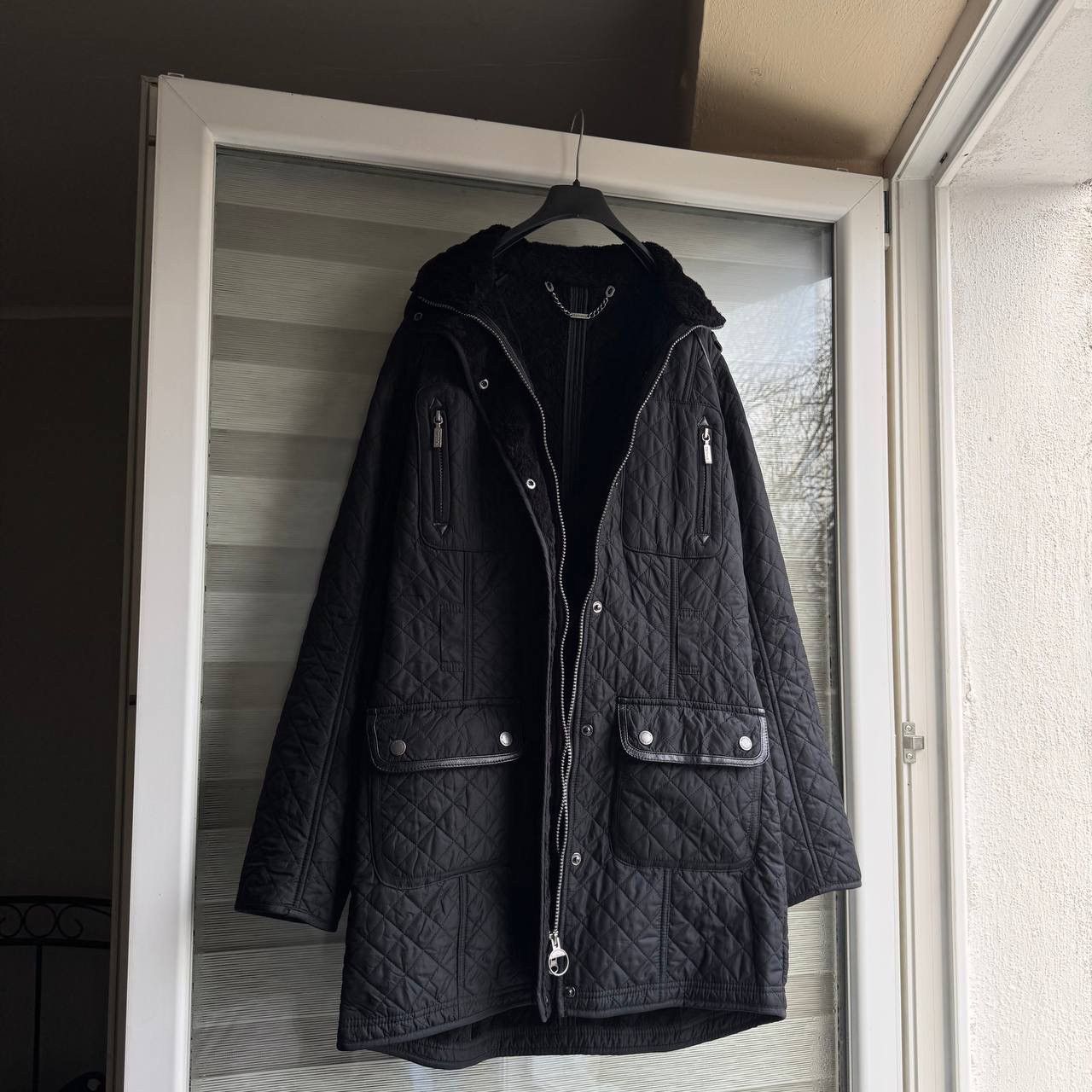 Barbour Barbour Quilted Katana Fur Nylon Moto Black Racing Jacket Size M / US 6-8 / IT 42-44 - 3 Thumbnail