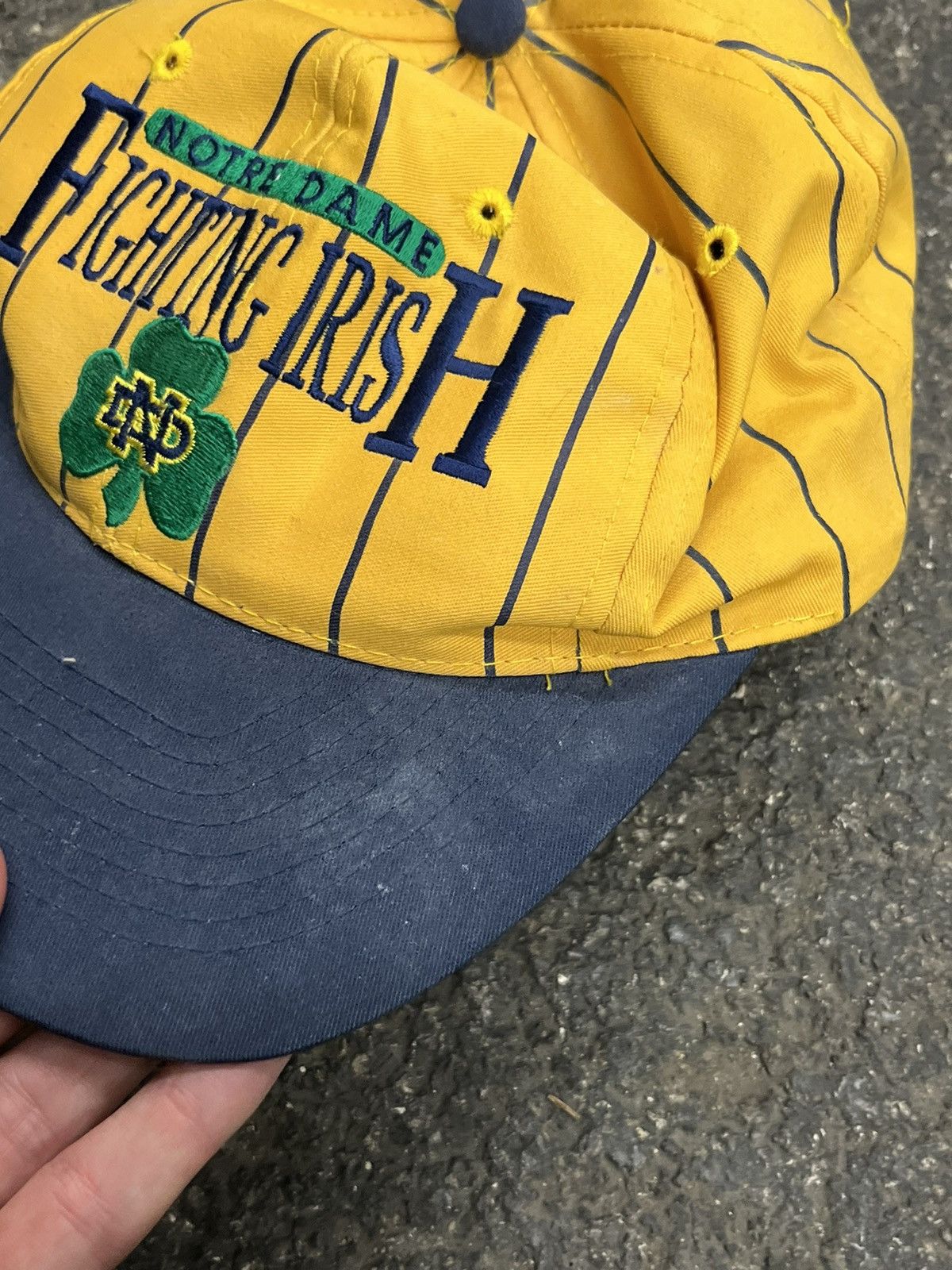 The Game × Vintage Vintage notre dame pin stipe hat streetwear hype rare Size ONE SIZE - 7 Thumbnail