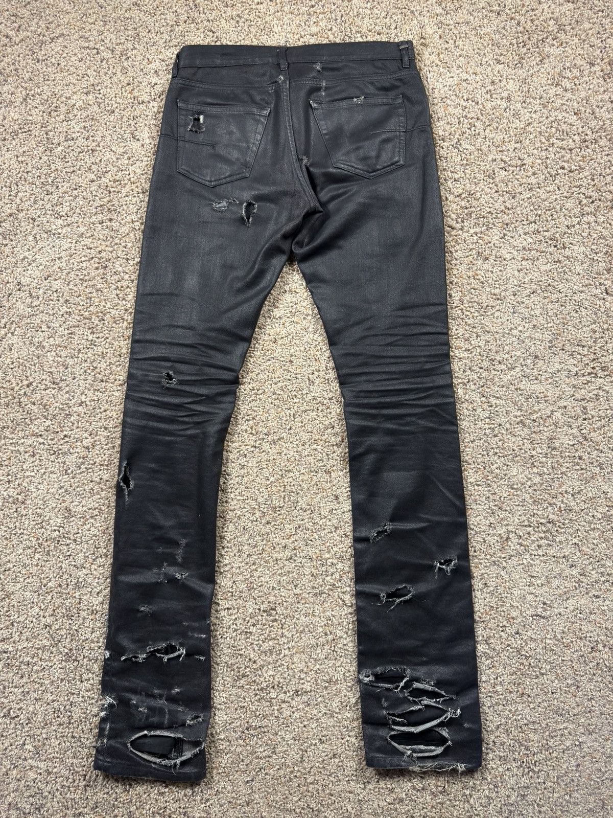 Dior Dior Homme SS04 Waxed Strip Denim Size US 29 - 2 Thumbnail