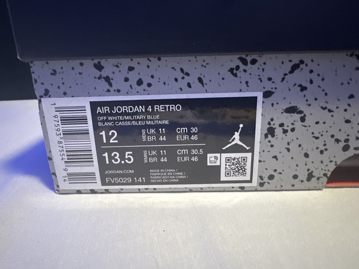 Jordan Brand × Nike Air Jordan 4 Retro Military Blue Size US 12 / EU 45 - 7 Thumbnail