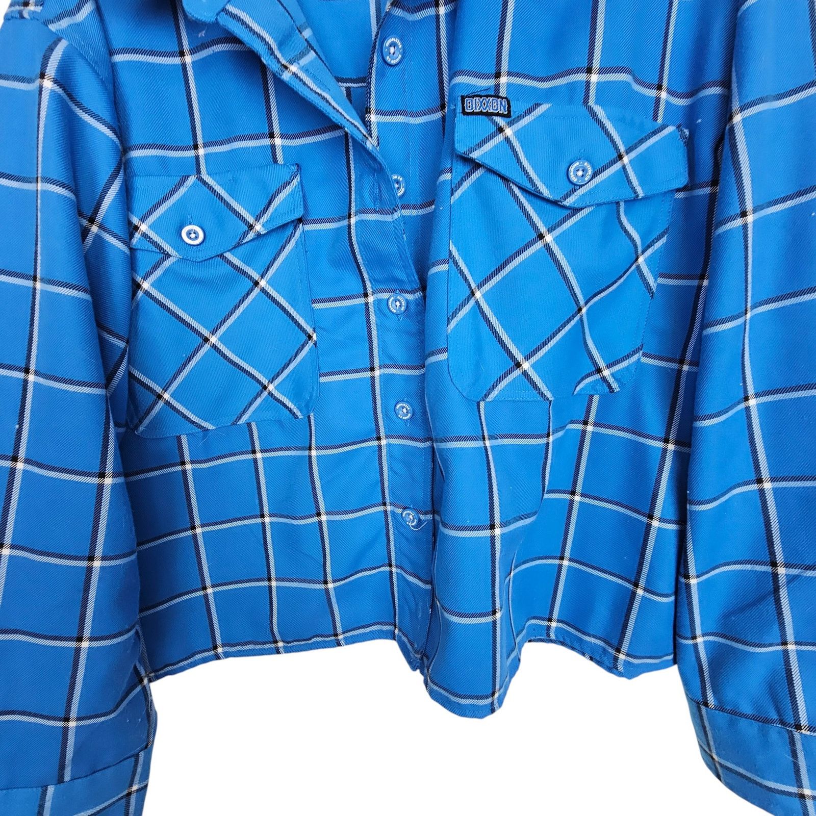 Dixxon Dixxon Womens Brentwood Flannel Shirt Plaid Cropped Gorpcore Size XL / US 12-14 / IT 48-50 - 3 Thumbnail