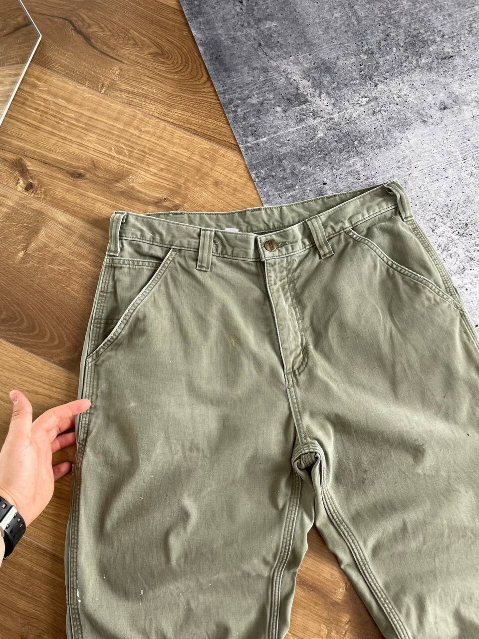 Carhartt × Vintage Vintage Carhartt Y2K Single Knee Carpenter Distressed Pants Size US 33 - 11 Thumbnail