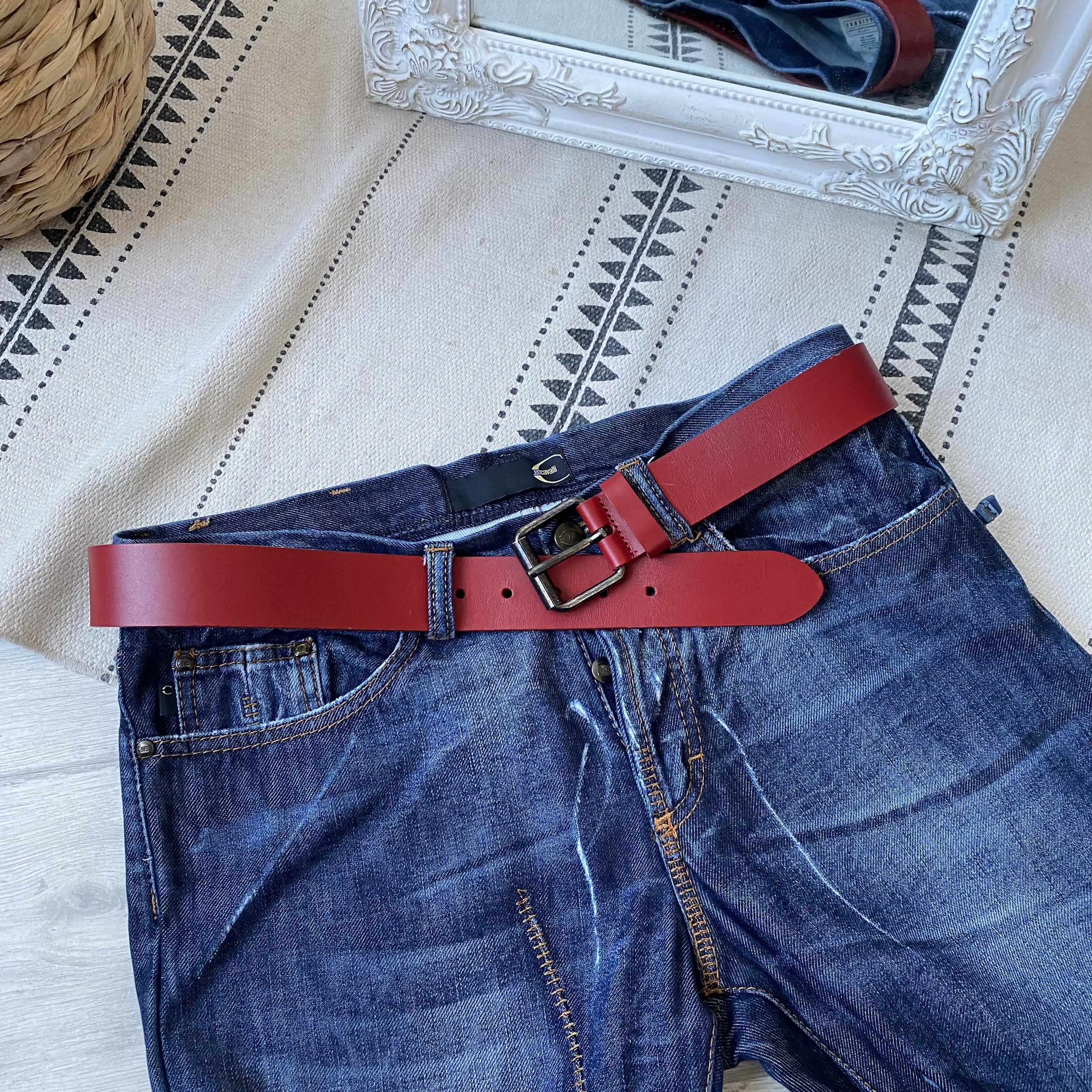 Carhartt Y2K Carhartt leather Belt Avant-Garde BB simon vibe Size 32 - 1 Thumbnail