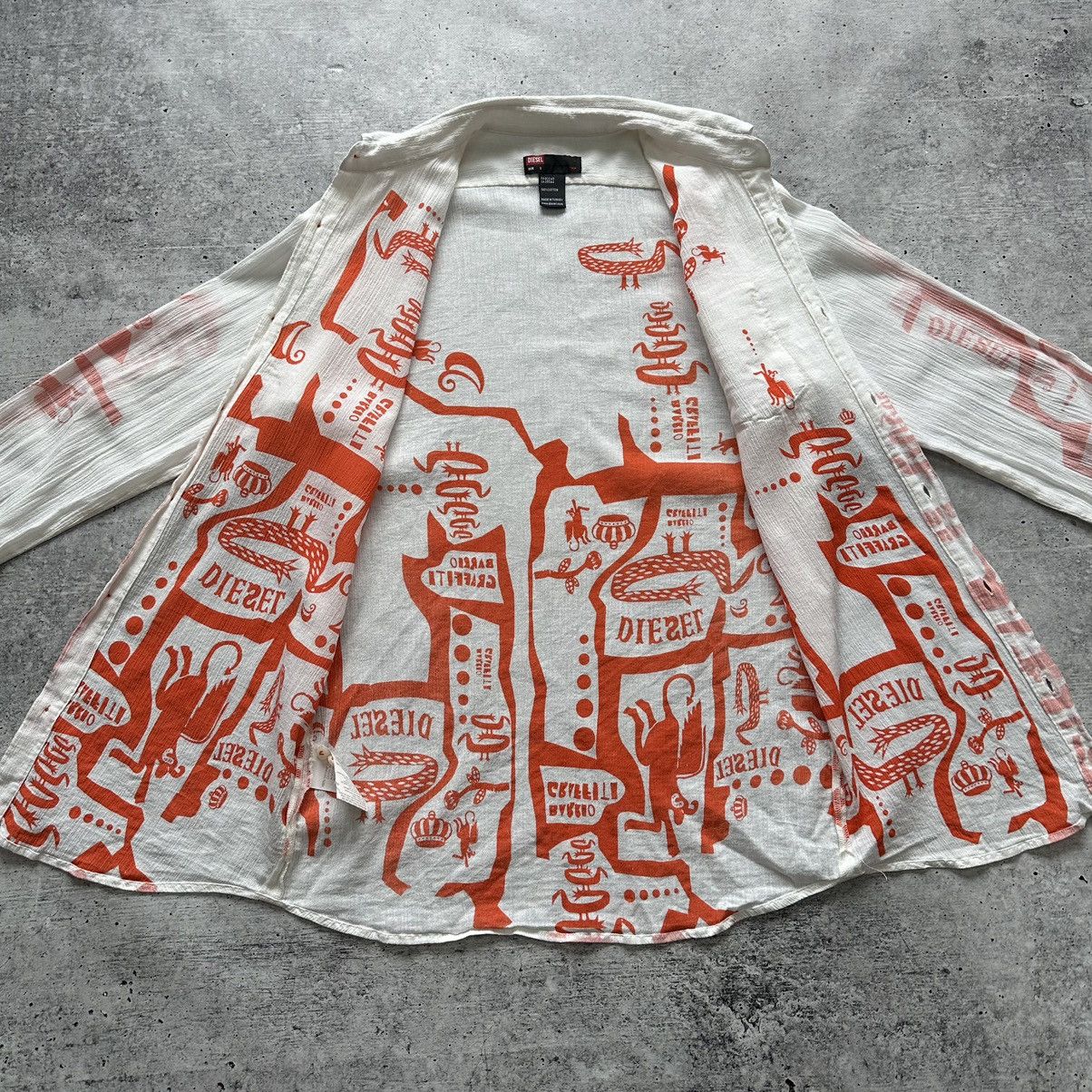 Diesel Vintage Diesel Inside Out Avandgard Style Shirt White Size US M / EU 48-50 / 2 - 10 Thumbnail
