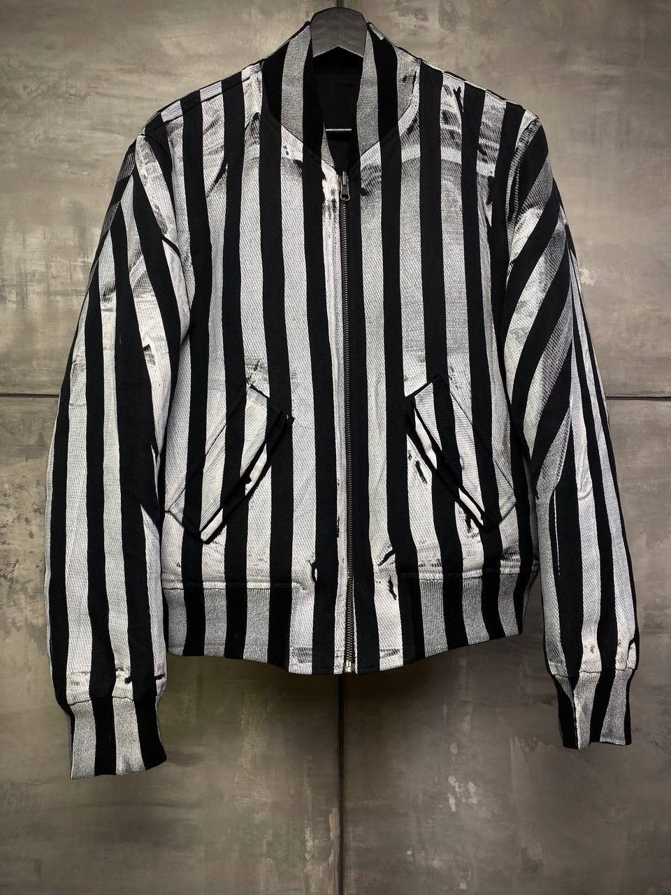 Ann Demeulemeester Sample stripped reversible bomber jacket S-M Size US M / EU 48-50 / 2 - 1 Thumbnail