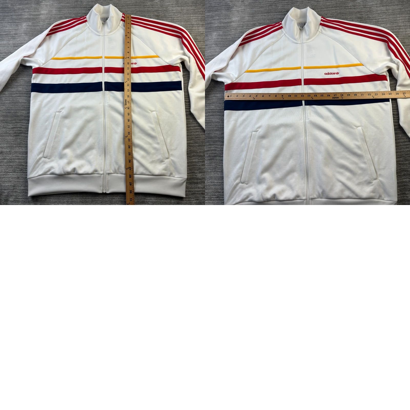 Adidas Adidas Jacket Mens XL White Red Originals Trefoil Firebird Track SST TT Full Zip Size US XL / EU 56 / 4 - 8 Thumbnail
