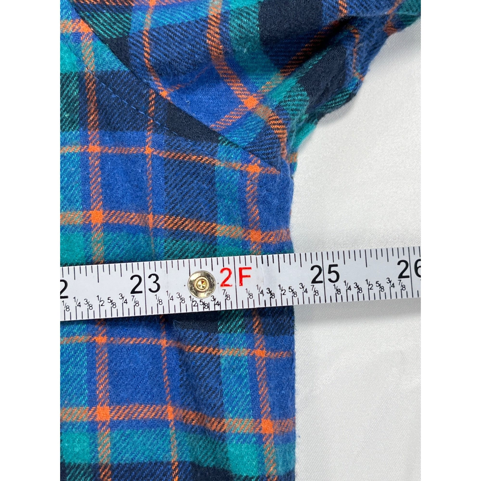 Designer Knox And Lane SKU 7584 Mens Flannel Plaid Shirt Blue and Gre Size US L / EU 52-54 / 3 - 4 Thumbnail