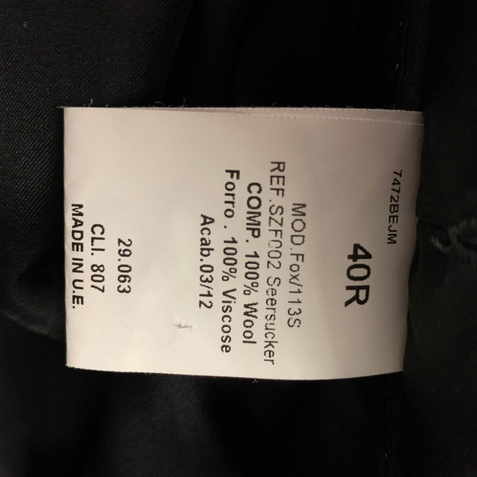 Other Size 40 Navy Seersucker Cotton Shawl Collar Sport Coat Size 40R - 5 Thumbnail