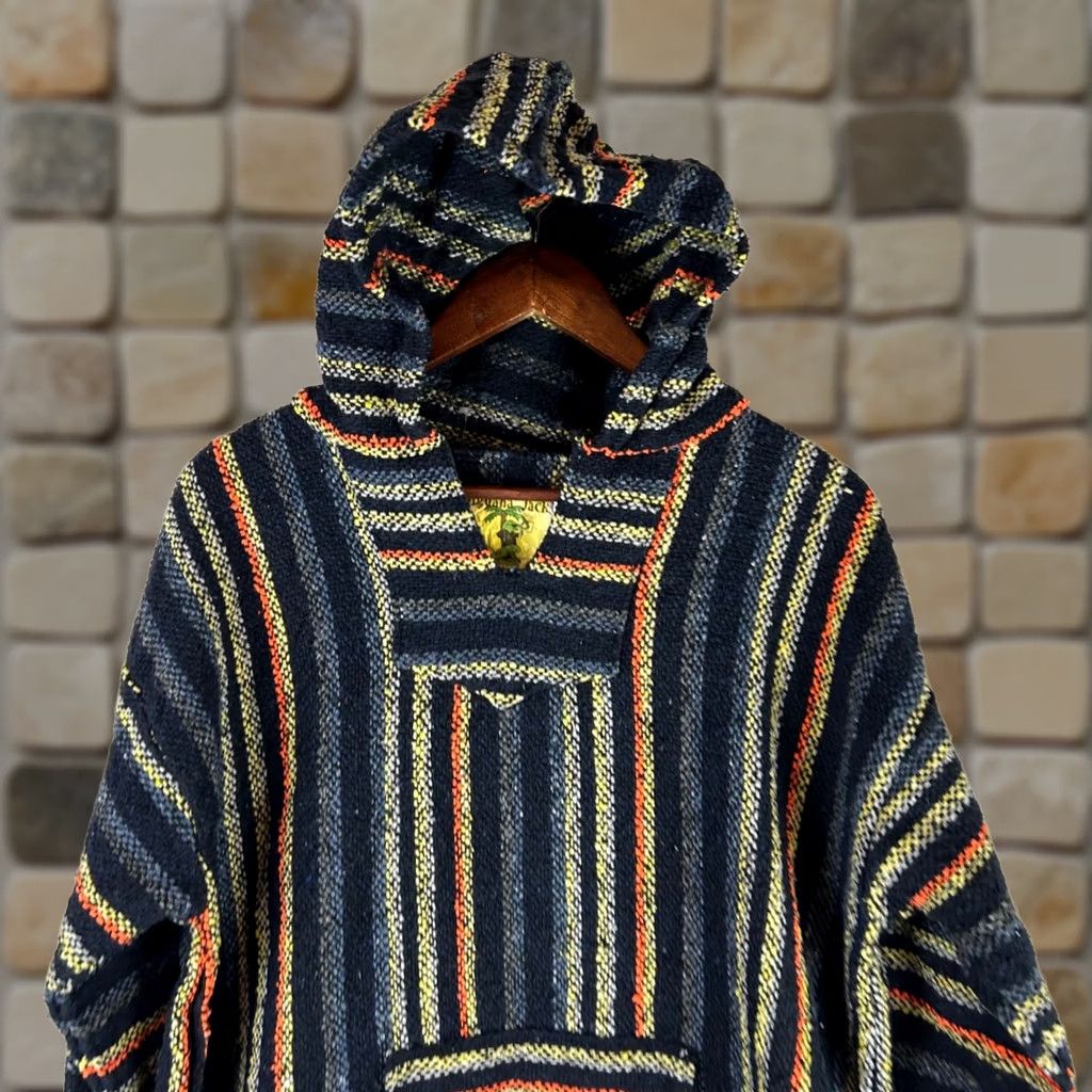 Vintage Iguana Jack Baja Hooded Sweatshirt - Boho Style Size US XL / EU 56 / 4 - 1 Thumbnail