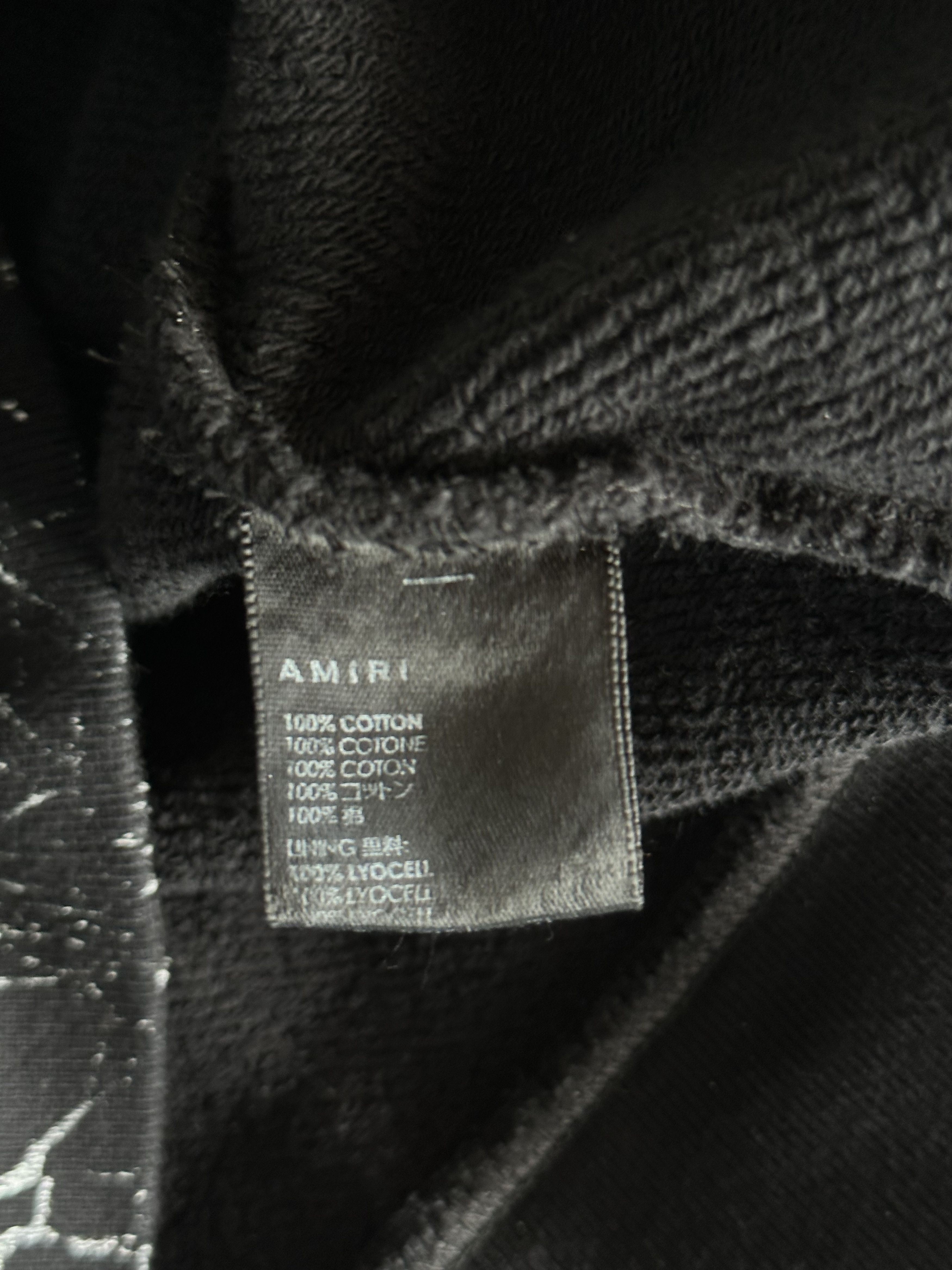 Amiri Amiri Black & White Cracked Core Logo Hoodie Size US XL / EU 56 / 4 - 4 Thumbnail