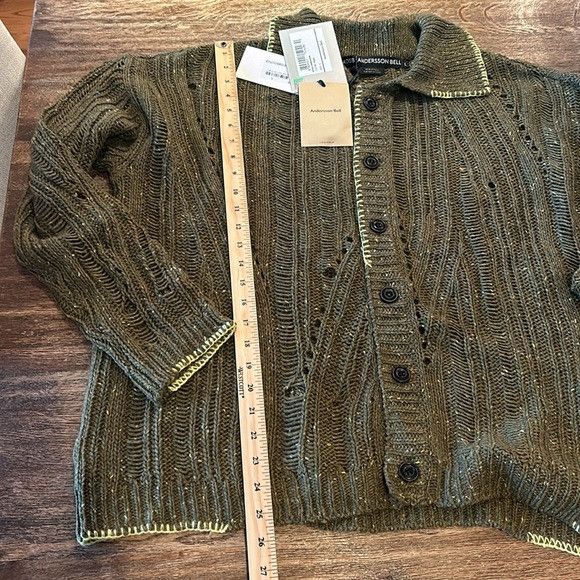 Andersson Bell NEW SSENSE ANDERSSON BELL Khaki Nep Cardigan large Size L / US 10 / IT 46 - 9 Thumbnail