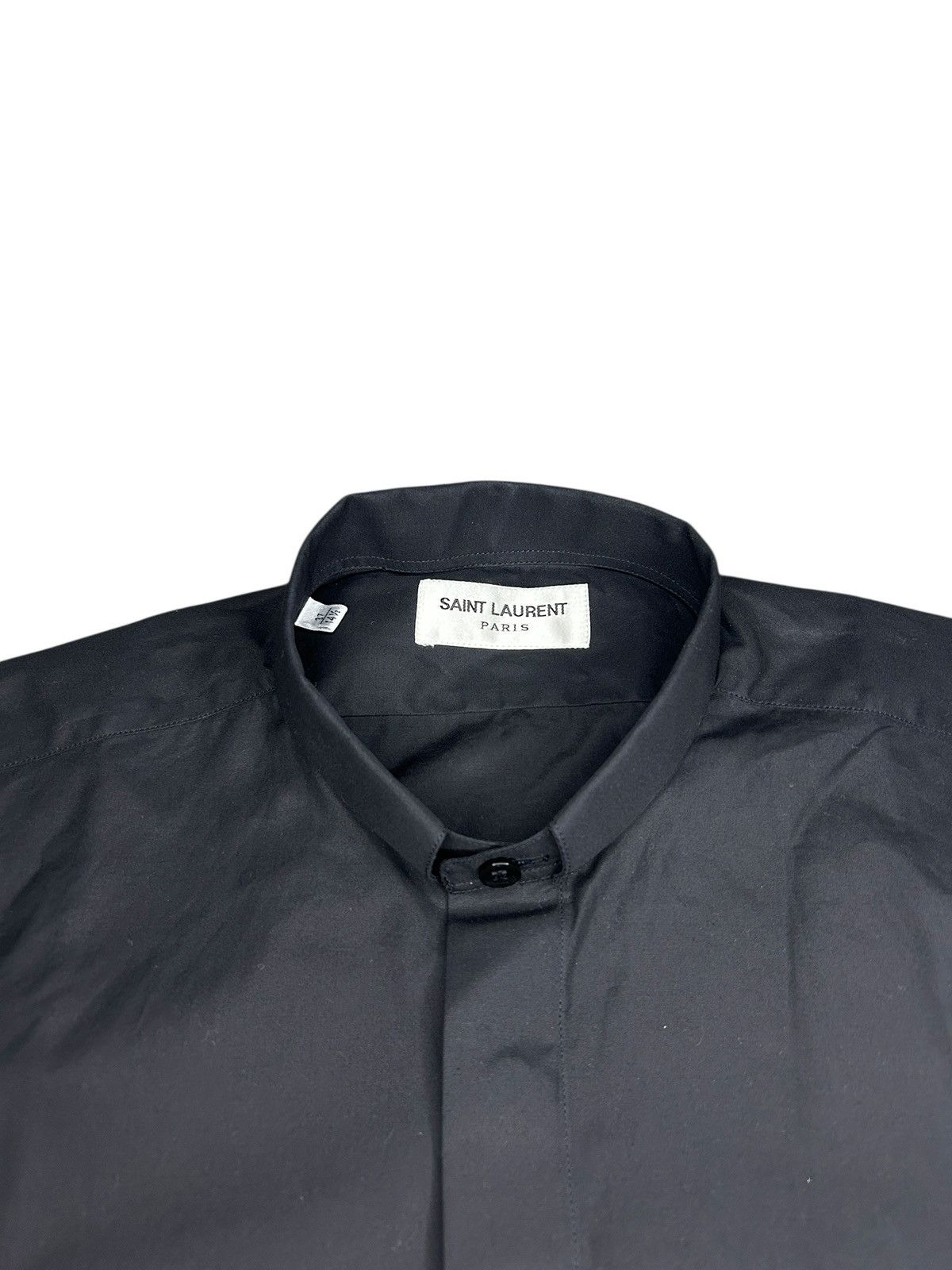Saint Laurent Paris F/W 17 Mandarin Collar Shirt Size US M / EU 48-50 / 2 - 2 Thumbnail