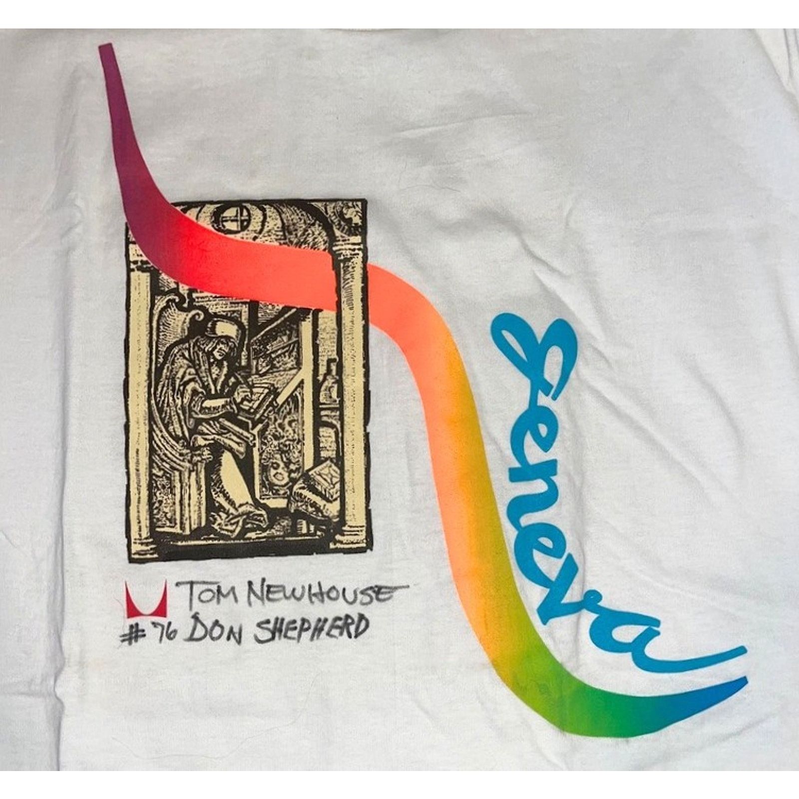 Fruit Of The Loom Herman Miller Eames Geneva Tee XL Signed Newhouse Shepherd Size US XL / EU 56 / 4 - 1 Thumbnail