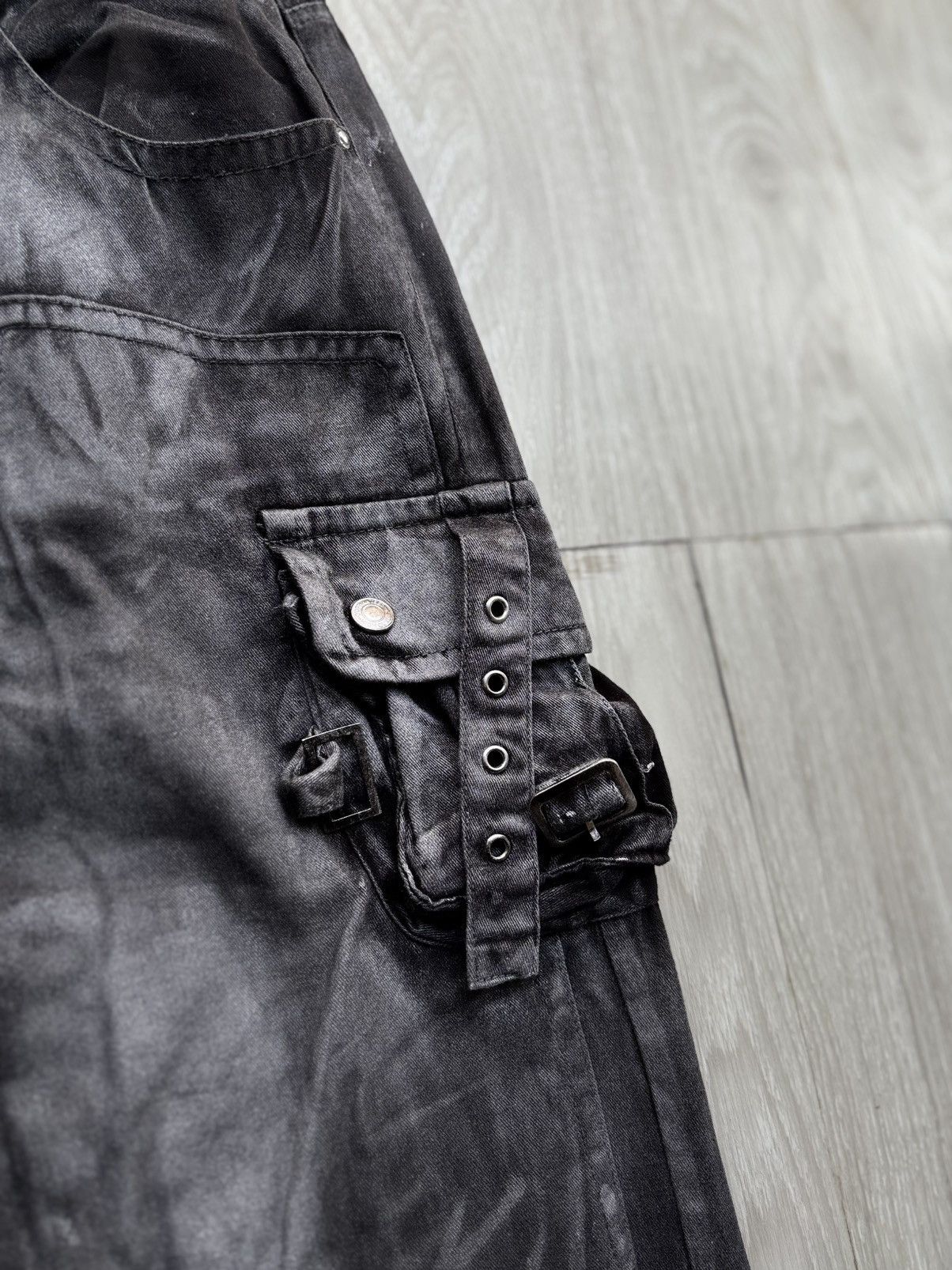 Japanese Brand LOWBOX flared lace up cargo pants Size US 31 - 3 Thumbnail