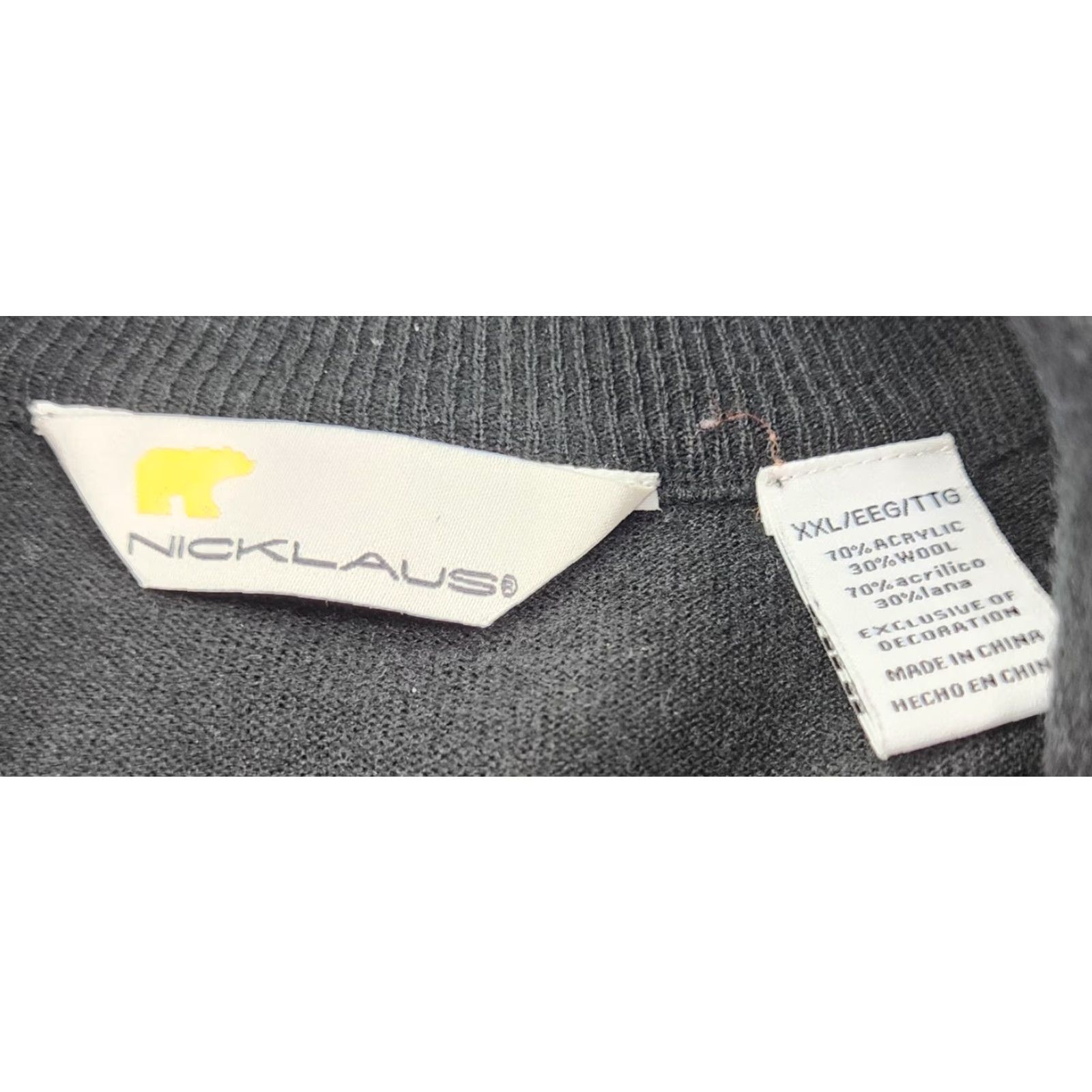 Vintage **Nicklaus Mens 2XL Charcoal Gray Quarter Zip Mock Neck Golf Pullover** User: Nicklaus Mens 2XL Charcoal Gray Quarter Zip Mock Neck Golf Pullover Size US XXL / EU 58 / 5 - 5 Thumbnail
