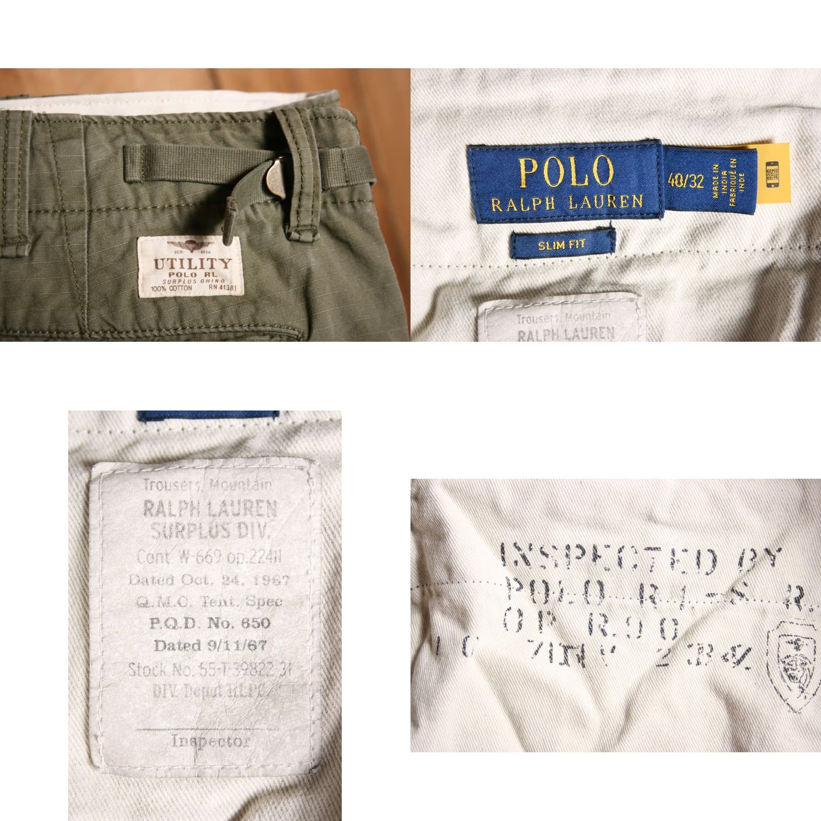 Polo Ralph Lauren Polo Ralph Lauren Cargo Pants Slim Fit Olive Green 40x31 Mens Size US L / EU 52-54 / 3 - 8 Thumbnail