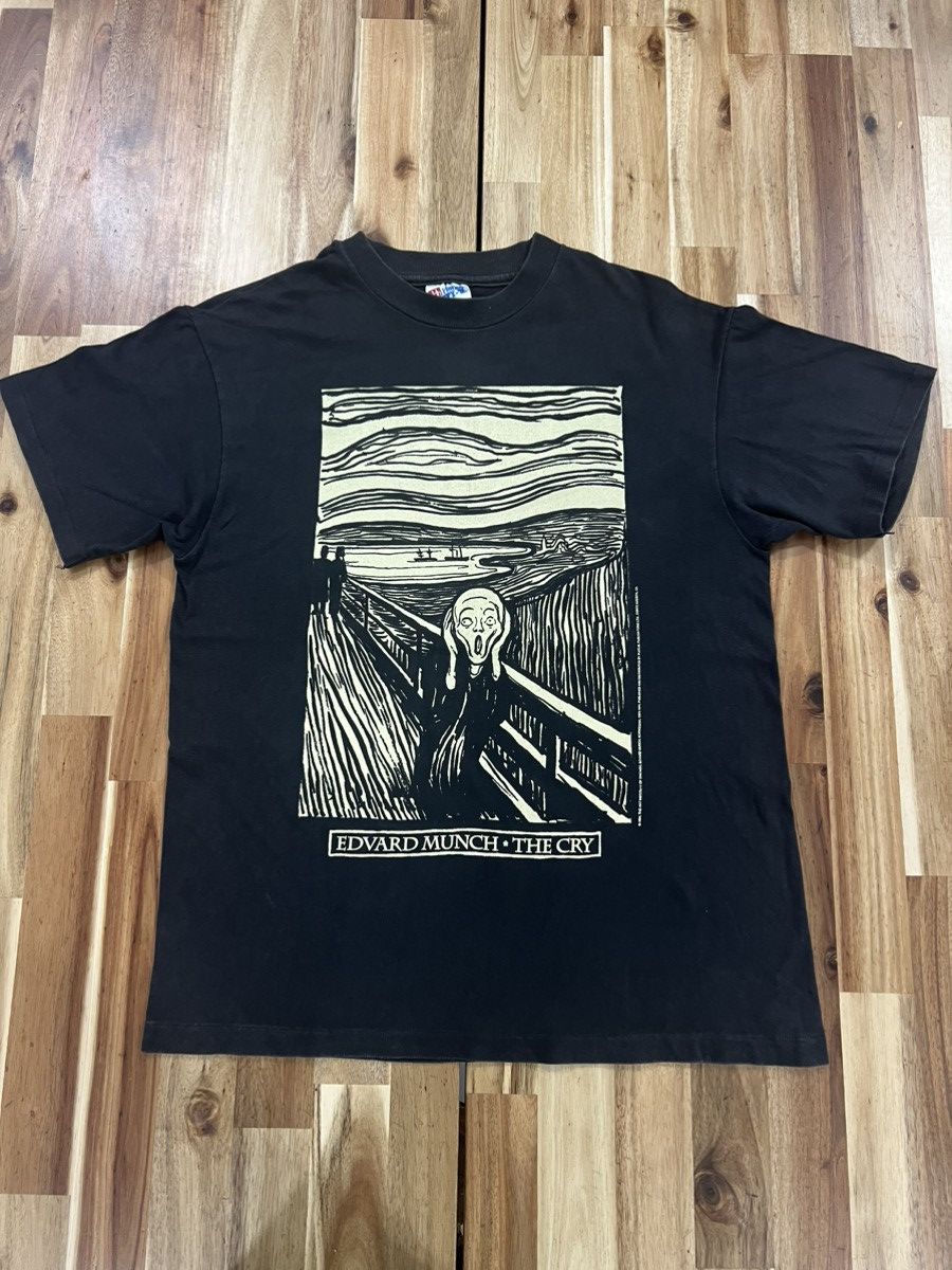 Art Comes First × Vintage Vintage 1994 SCREAM Painting by Edvard Munch 90s Shirt Size US M / EU 48-50 / 2 - 1 Thumbnail