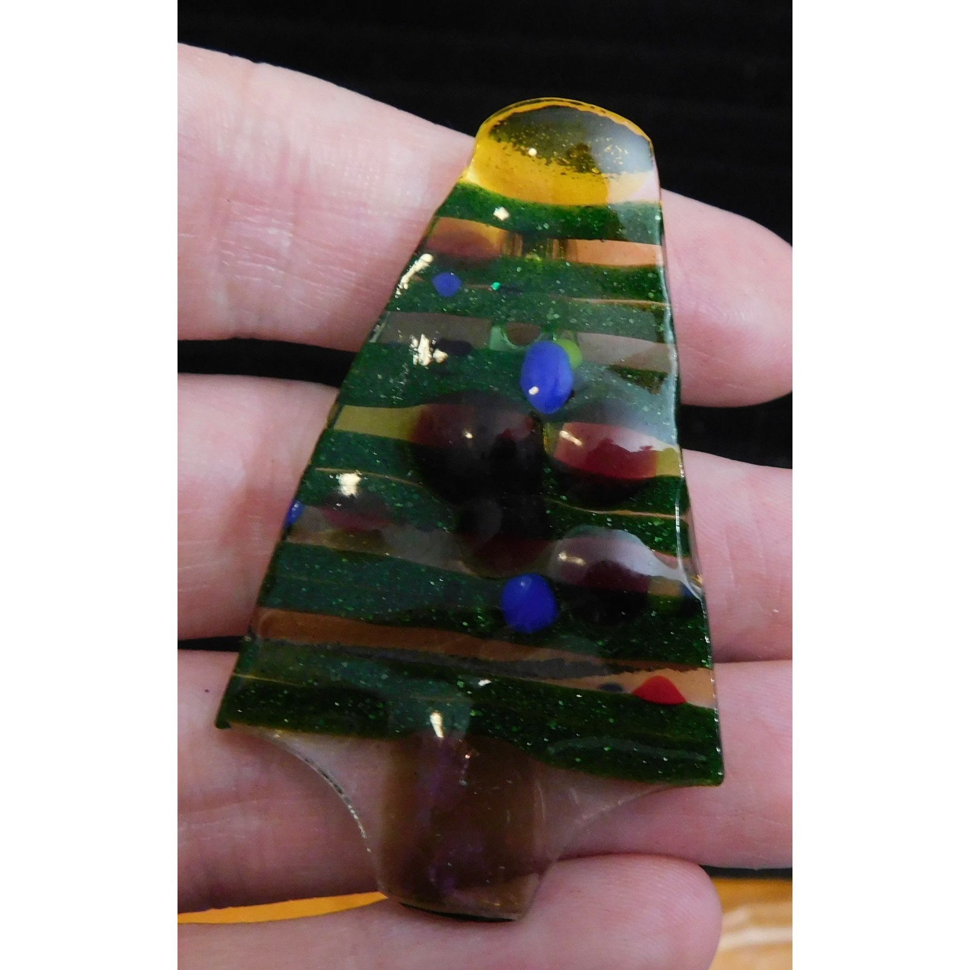 Handmade Unique Handmade Glass Christmas Tree Brooch Size ONE SIZE - 2 Thumbnail