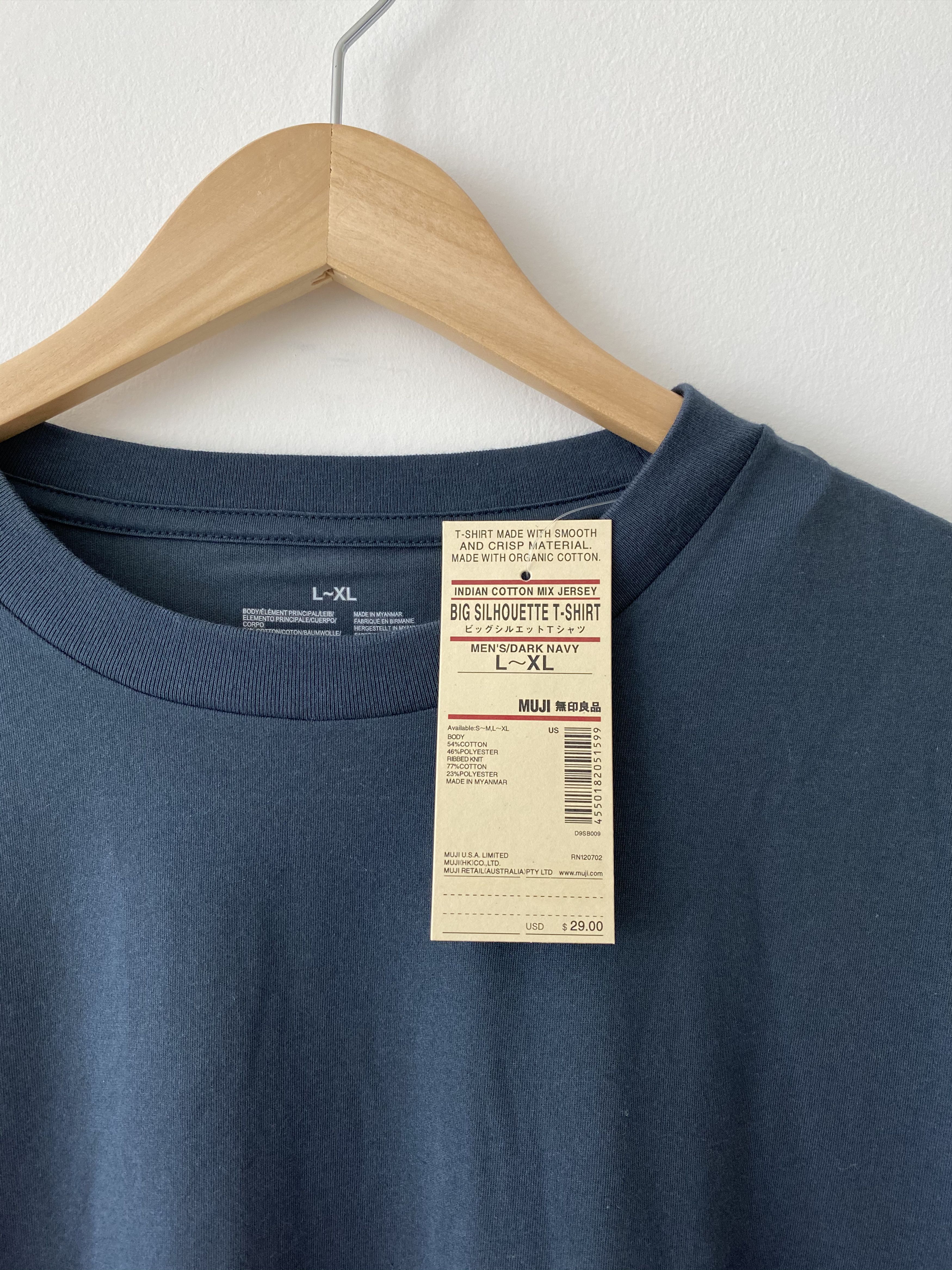 Muji Never Worn Dark Navy “Big Silhouette T-Shirt” Size US L / EU 52-54 / 3 - 2 Thumbnail