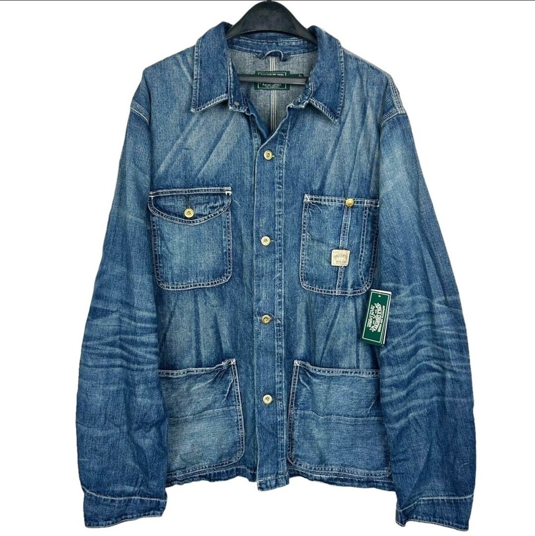 Polo Country Ralph Lauren Denim Jeans Shirt Jacket SZ Large