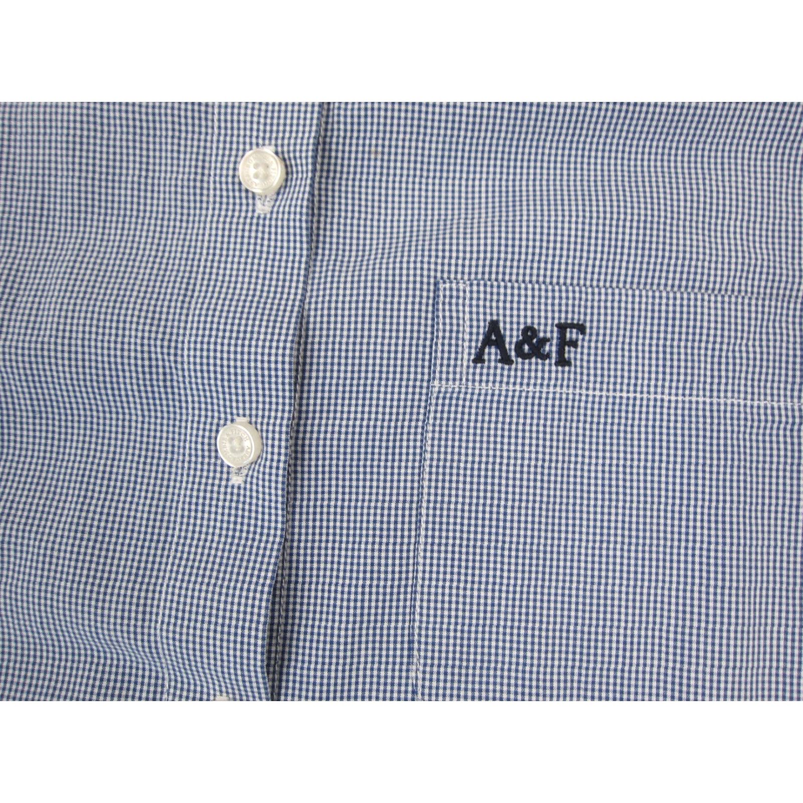Abercrombie & Fitch VINTAGE Abercrombie & Fitch Shirt Womens Medium Blue Check Gingham Peter Pan Size M / US 6-8 / IT 42-44 - 3 Thumbnail