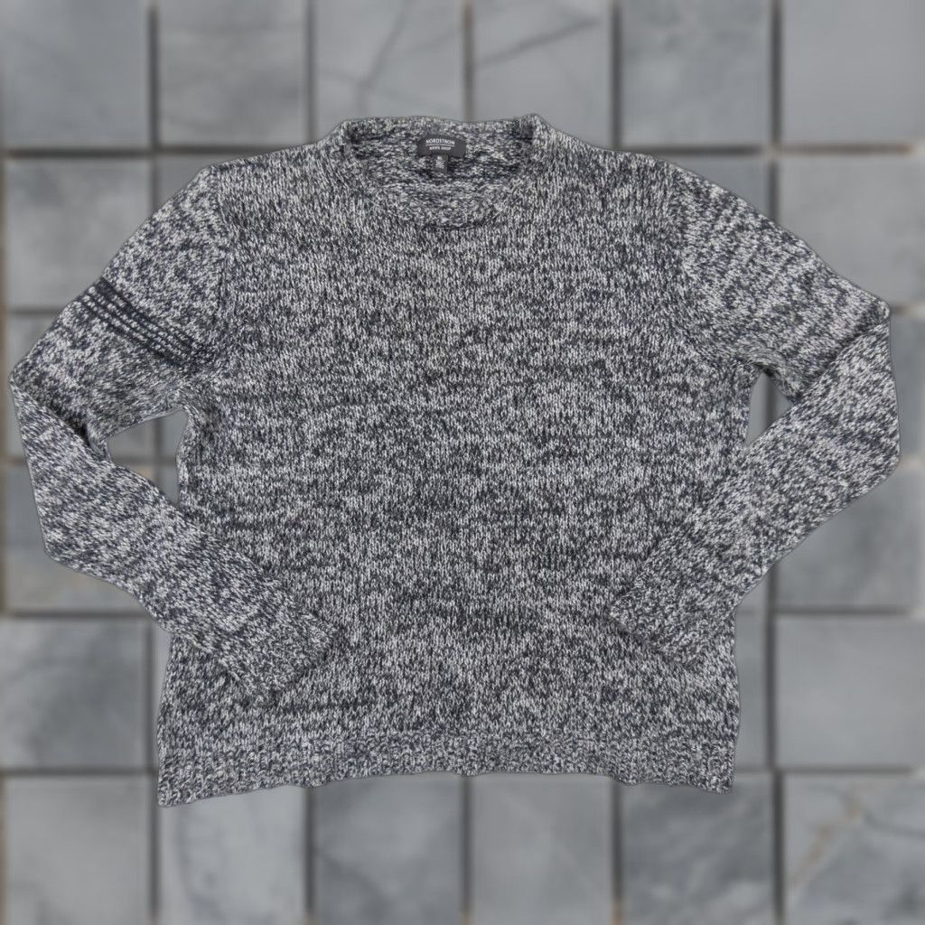 Nordstrom VINTAGE Nordstrom Mens Wool Blend Knit Sweater Crewneck XL Black Open-Knit Preppy Mens XL Sweater Black 90s/Preppy (If applicable) Size US XL / EU 56 / 4 - 1 Thumbnail