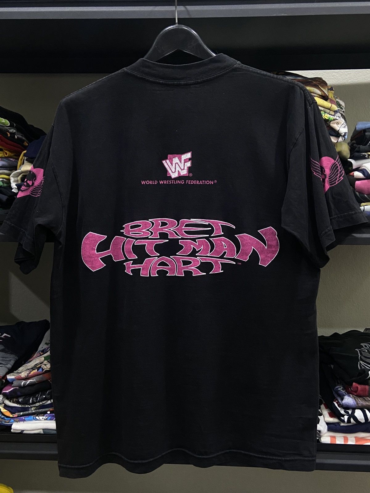 Vintage × WWE × WWF Vintage 1998s Bret ‘The Hitman’ Hart WWE Wrestling TShirt Size US L / EU 52-54 / 3 - 9 Thumbnail