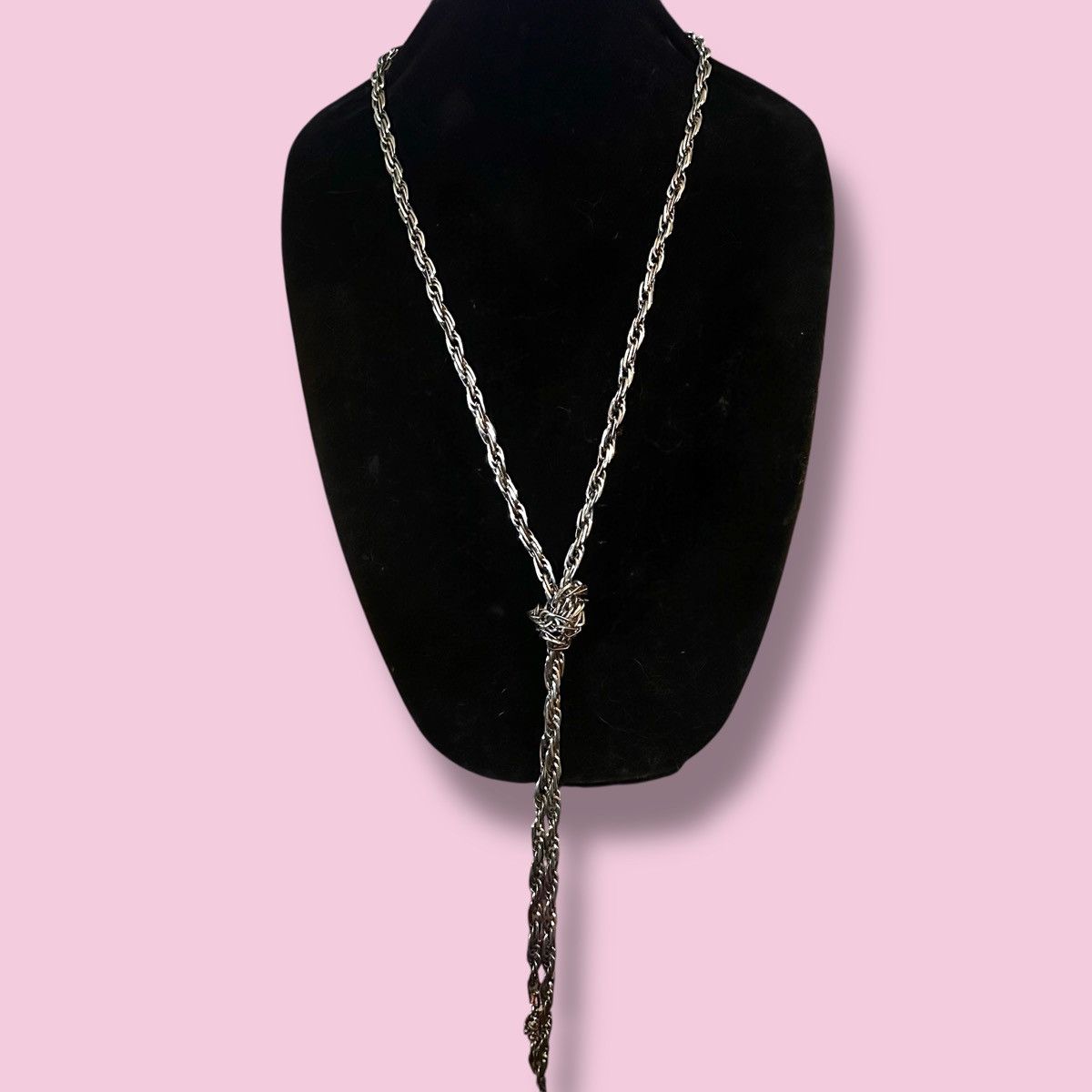 Monet Vintage Monet long silver multi oval links chain necklace Size ONE SIZE - 2 Thumbnail