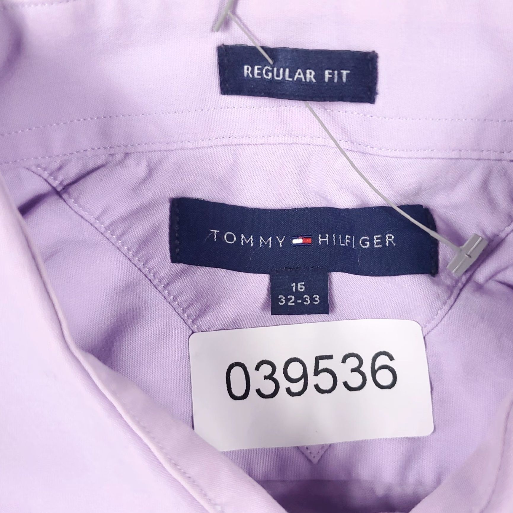 Tommy Hilfiger Tommy Hilfiger Dress Shirt Mens 16 Purple Long Sleeve Button Up Collared 100% Cotton Classic American Modern Preppy Brand Mens Clothing Size 42R - 6 Thumbnail
