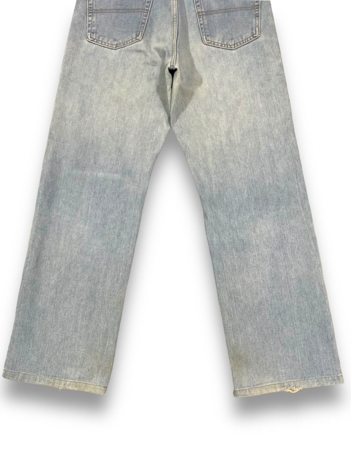 Big John Vintage 90s Big John Blue Wash Baggy Distressed Jeans Size US 31 - 15 Thumbnail